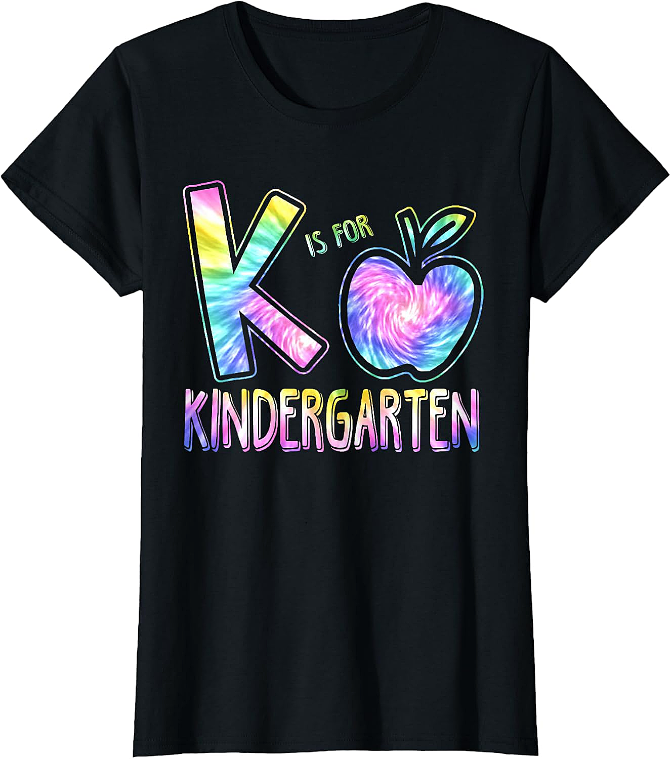 K is for Kindergarten Teacher Tie Dye Back to School Tee