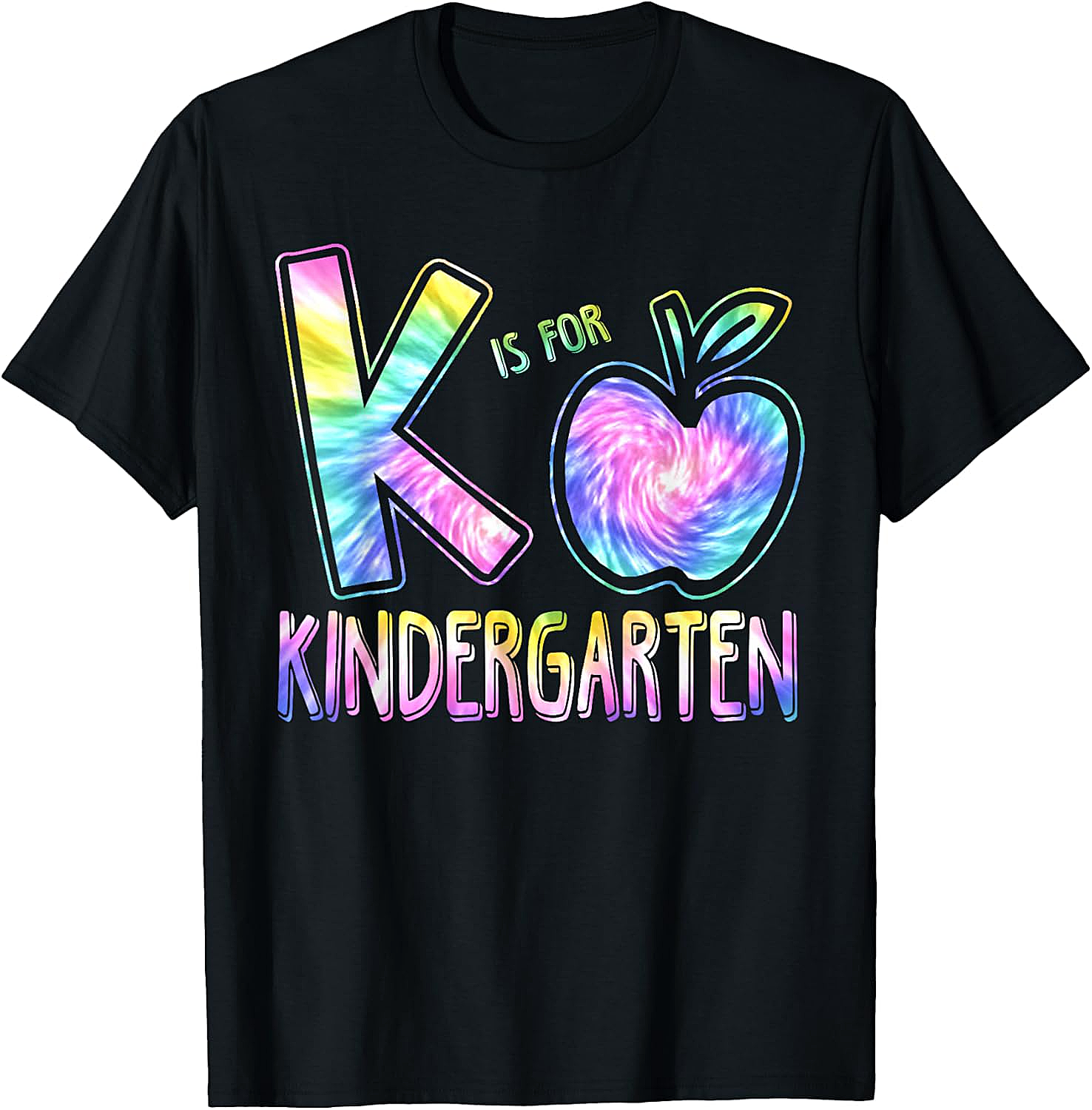 K is for Kindergarten Teacher Tie Dye Back to School Tee