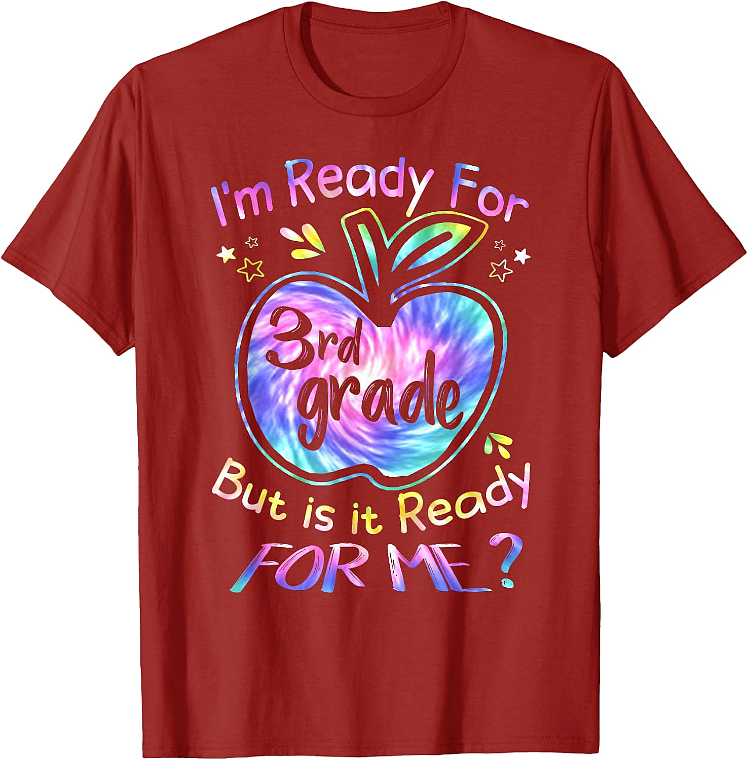  Ready for 3rd Grade Tie Dye T-Shirt Back to School Tee
