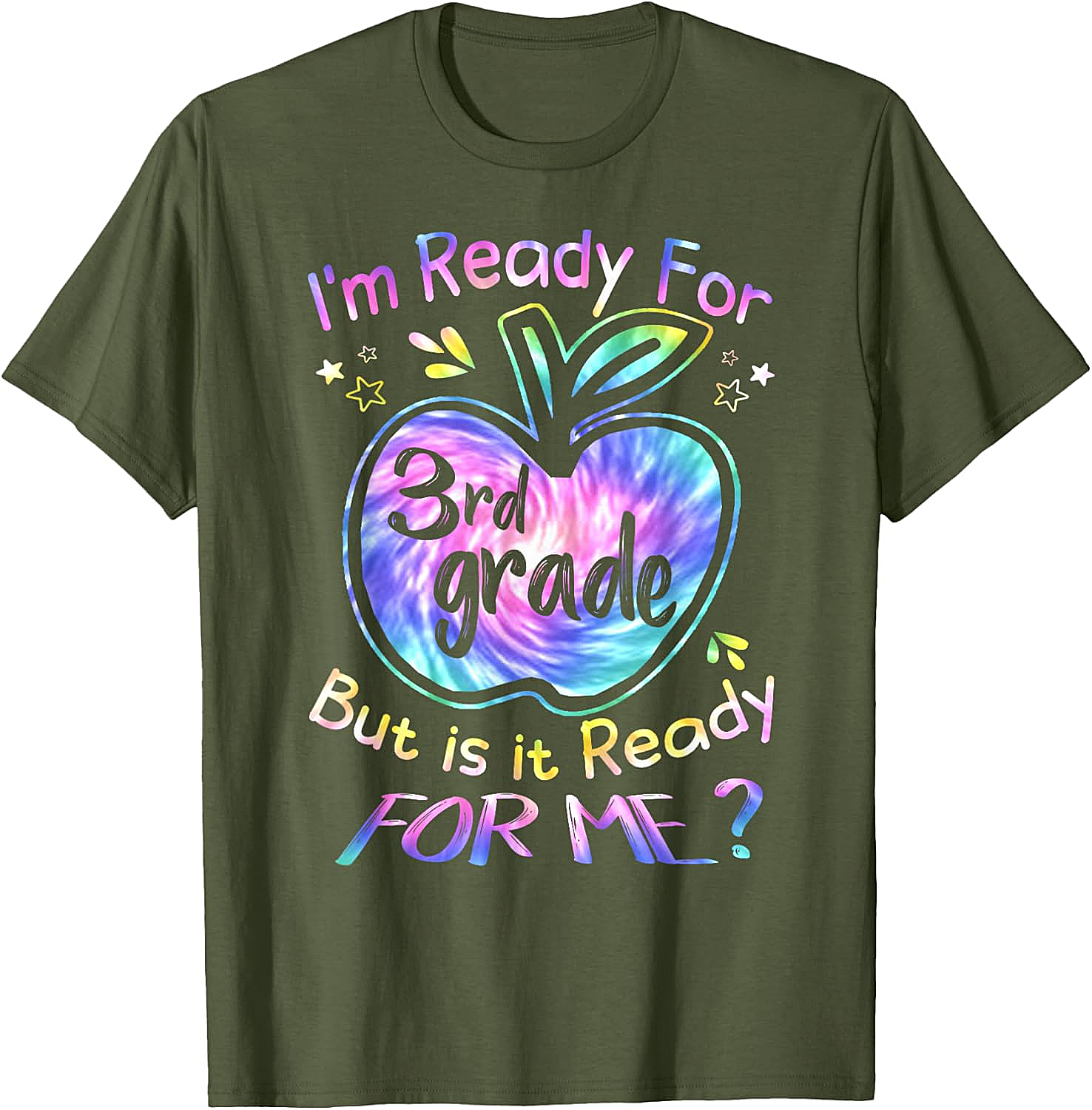  Ready for 3rd Grade Tie Dye T-Shirt Back to School Tee