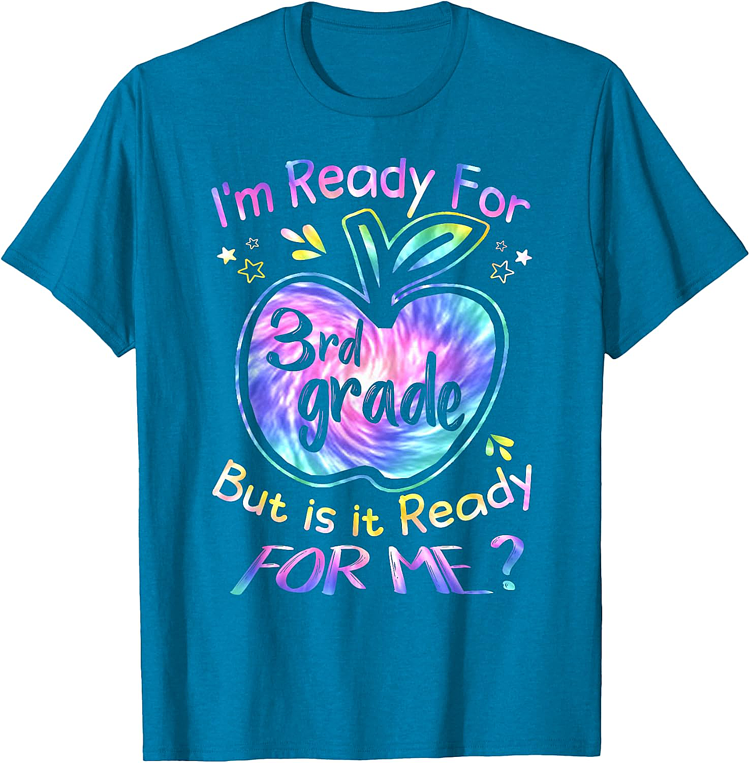  Ready for 3rd Grade Tie Dye T-Shirt Back to School Tee