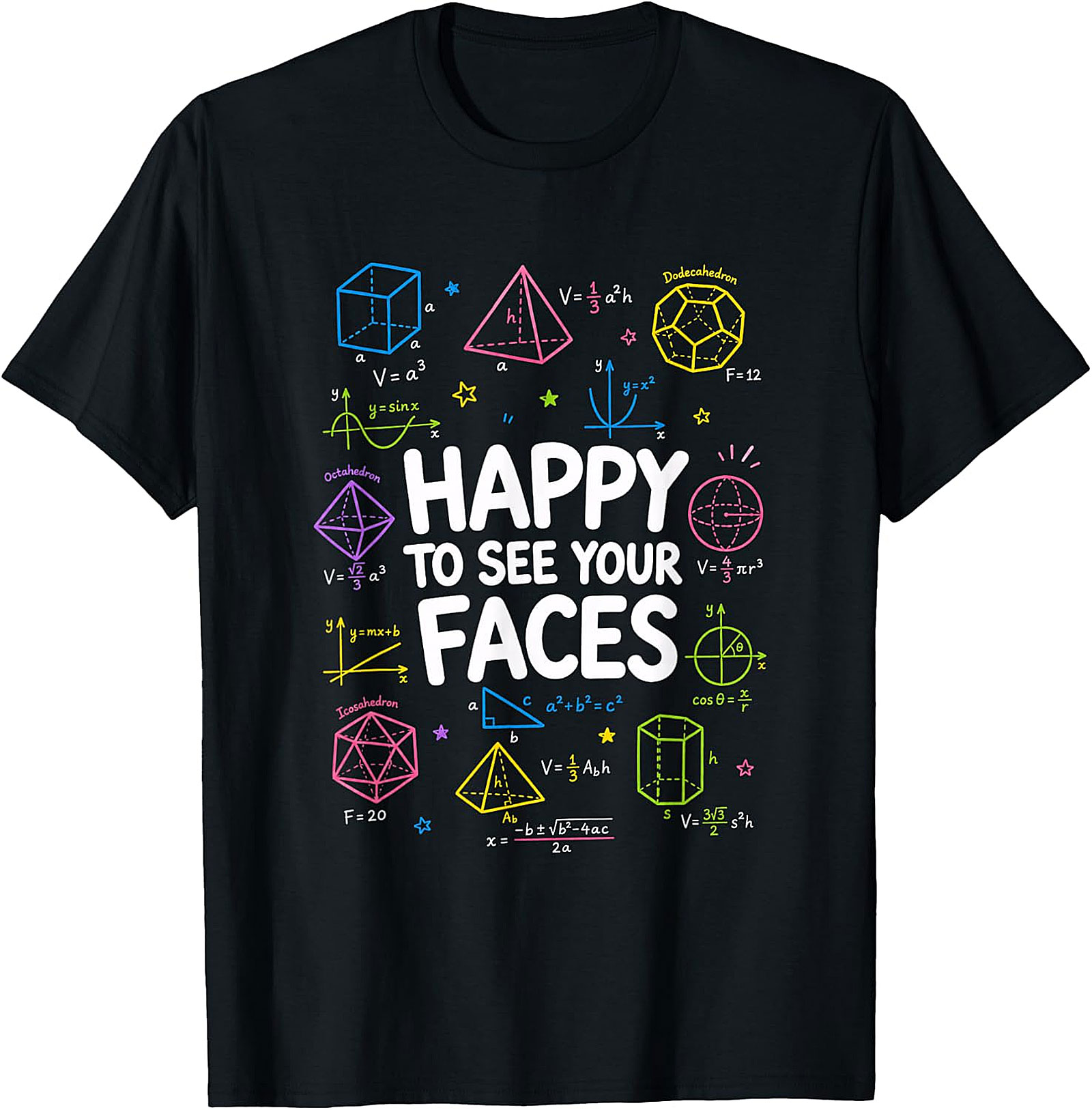 Math Teacher Back to School T-Shirt | Funny Geometry Tee