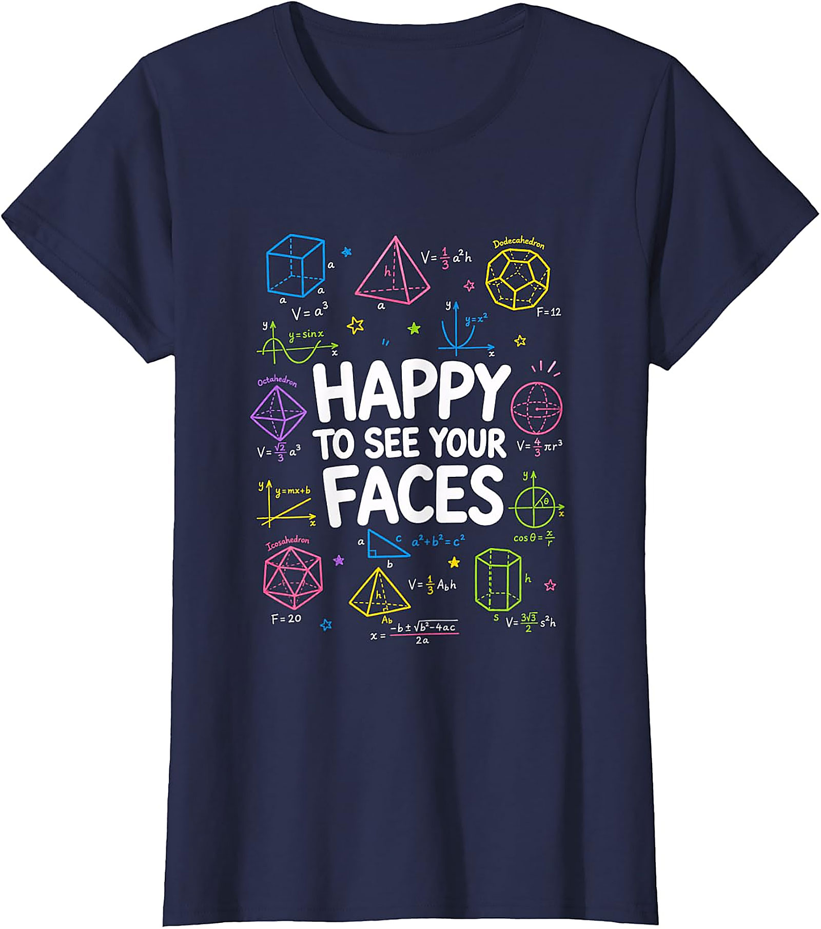 Math Teacher Back to School T-Shirt | Funny Geometry Tee