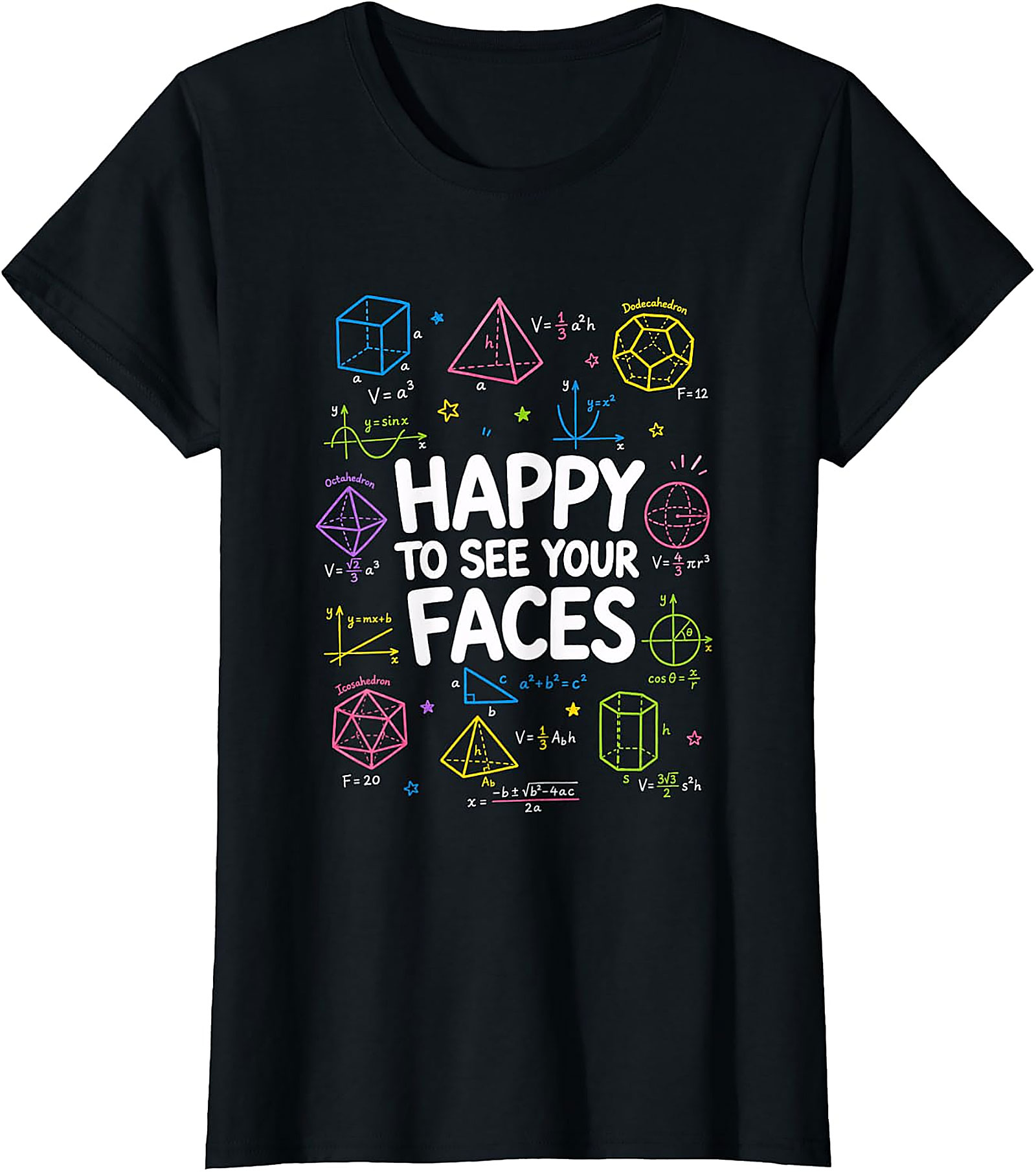 Math Teacher Back to School T-Shirt | Funny Geometry Tee