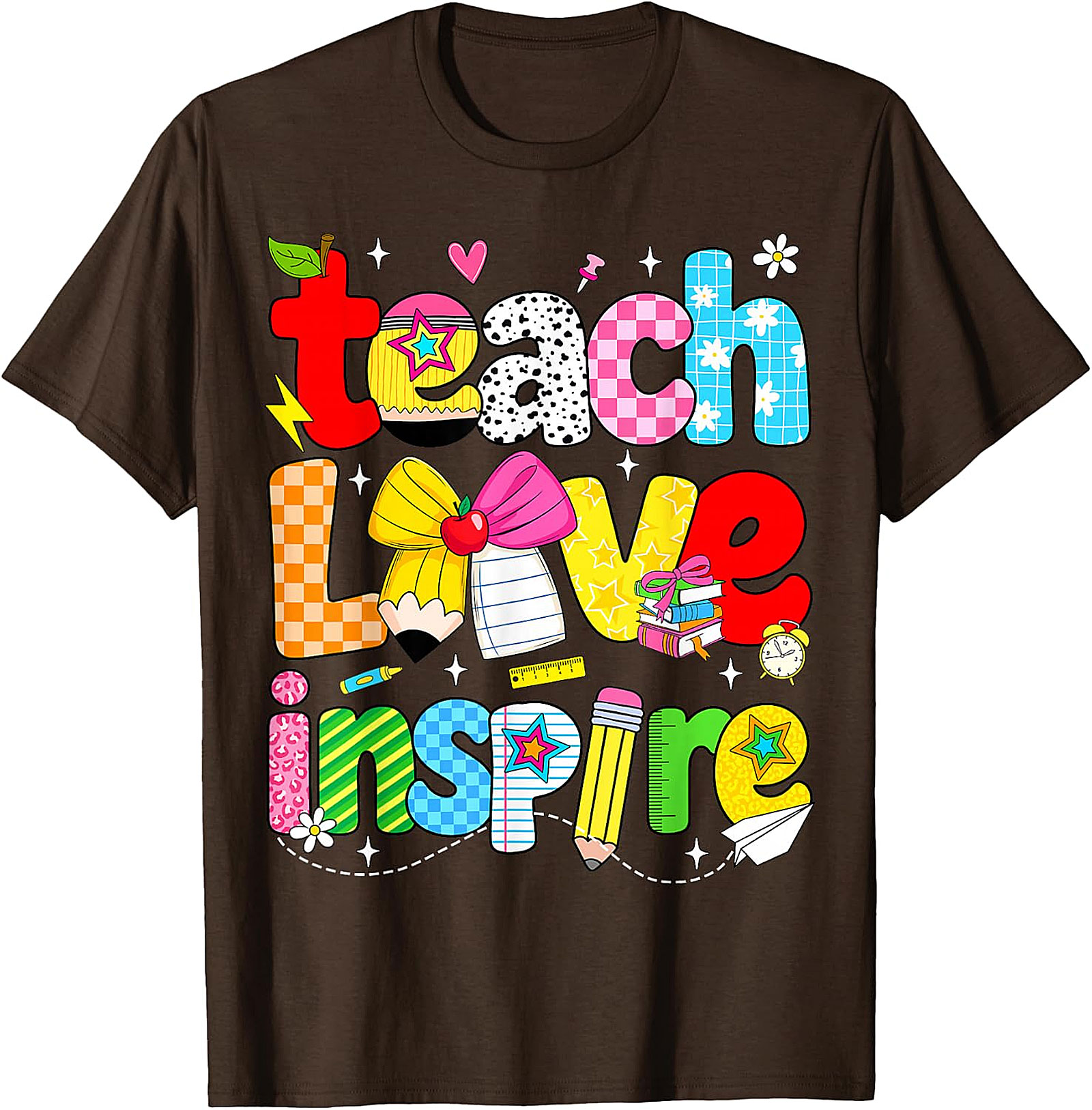 Teach Love Inspire Teacher T-Shirt | Back to School Tee
