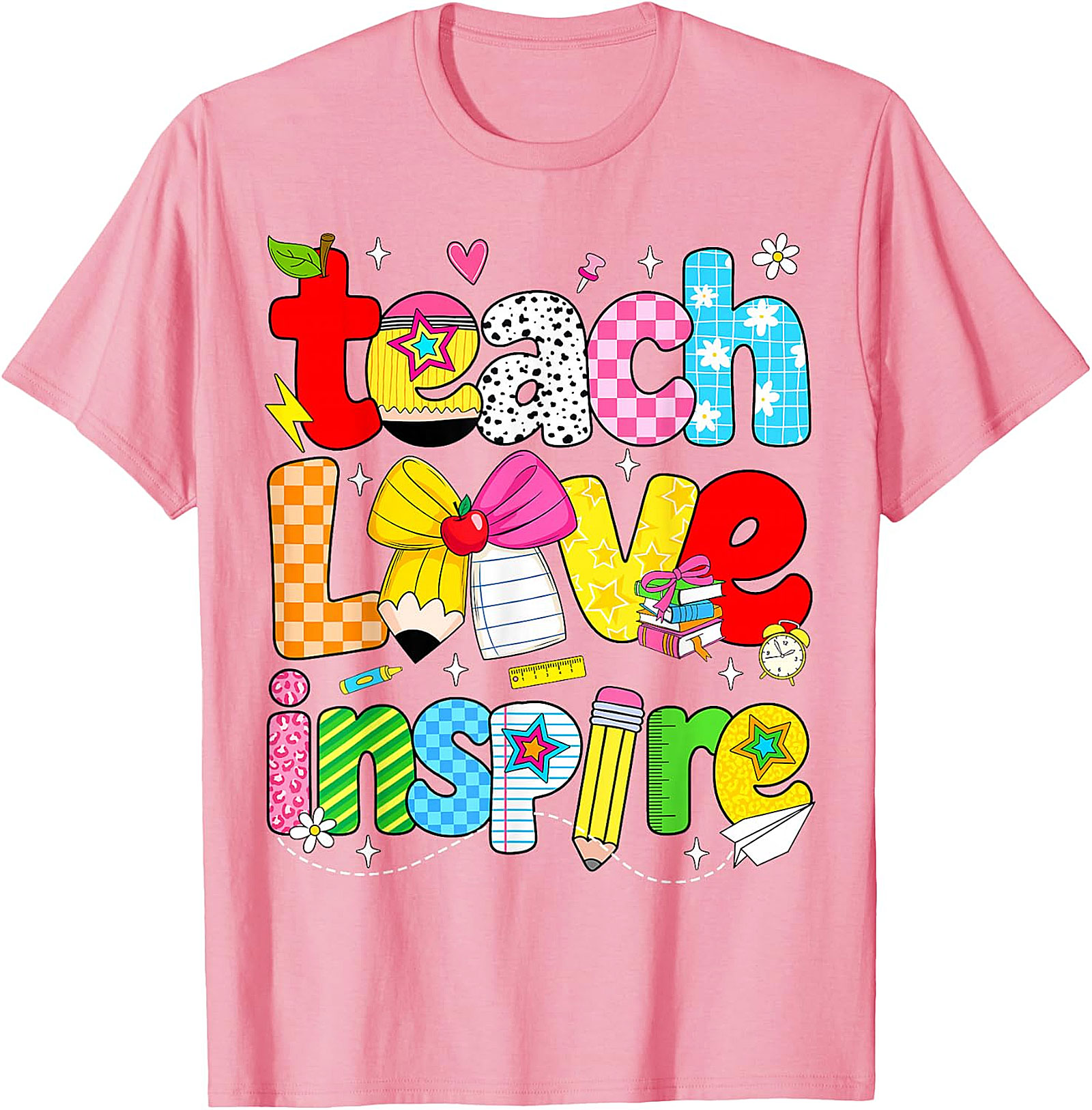 Teach Love Inspire Teacher T-Shirt | Back to School Tee