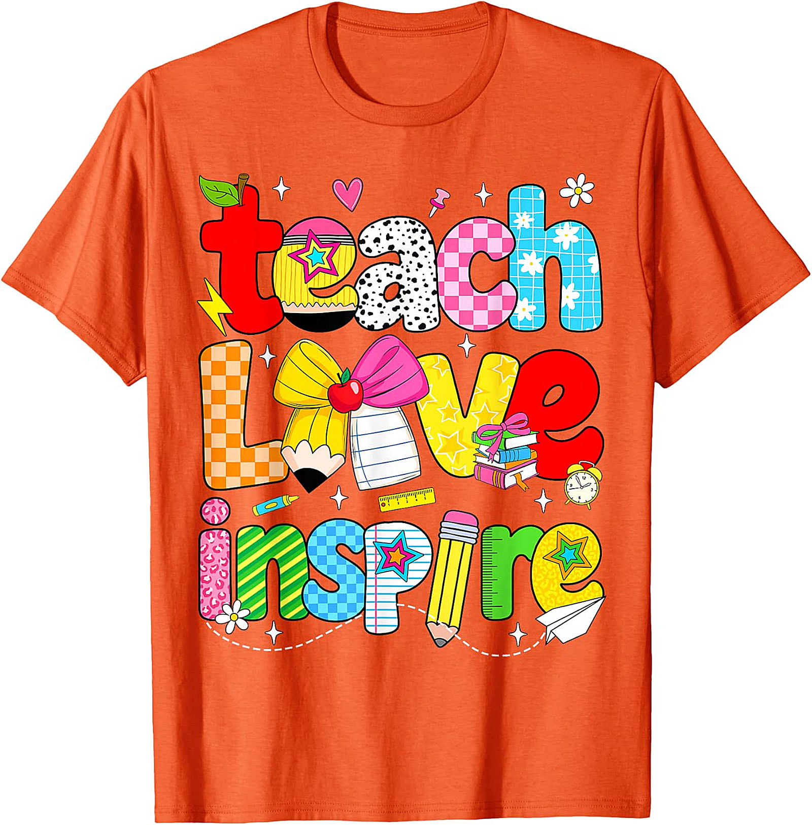 Teach Love Inspire Teacher T-Shirt | Back to School Tee