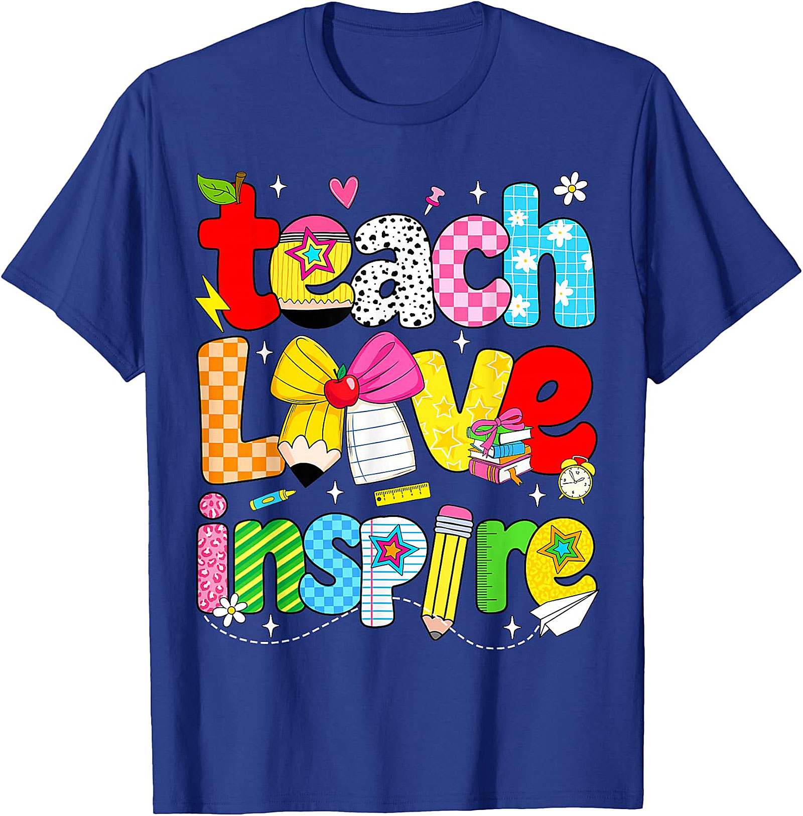 Teach Love Inspire Teacher T-Shirt | Back to School Tee