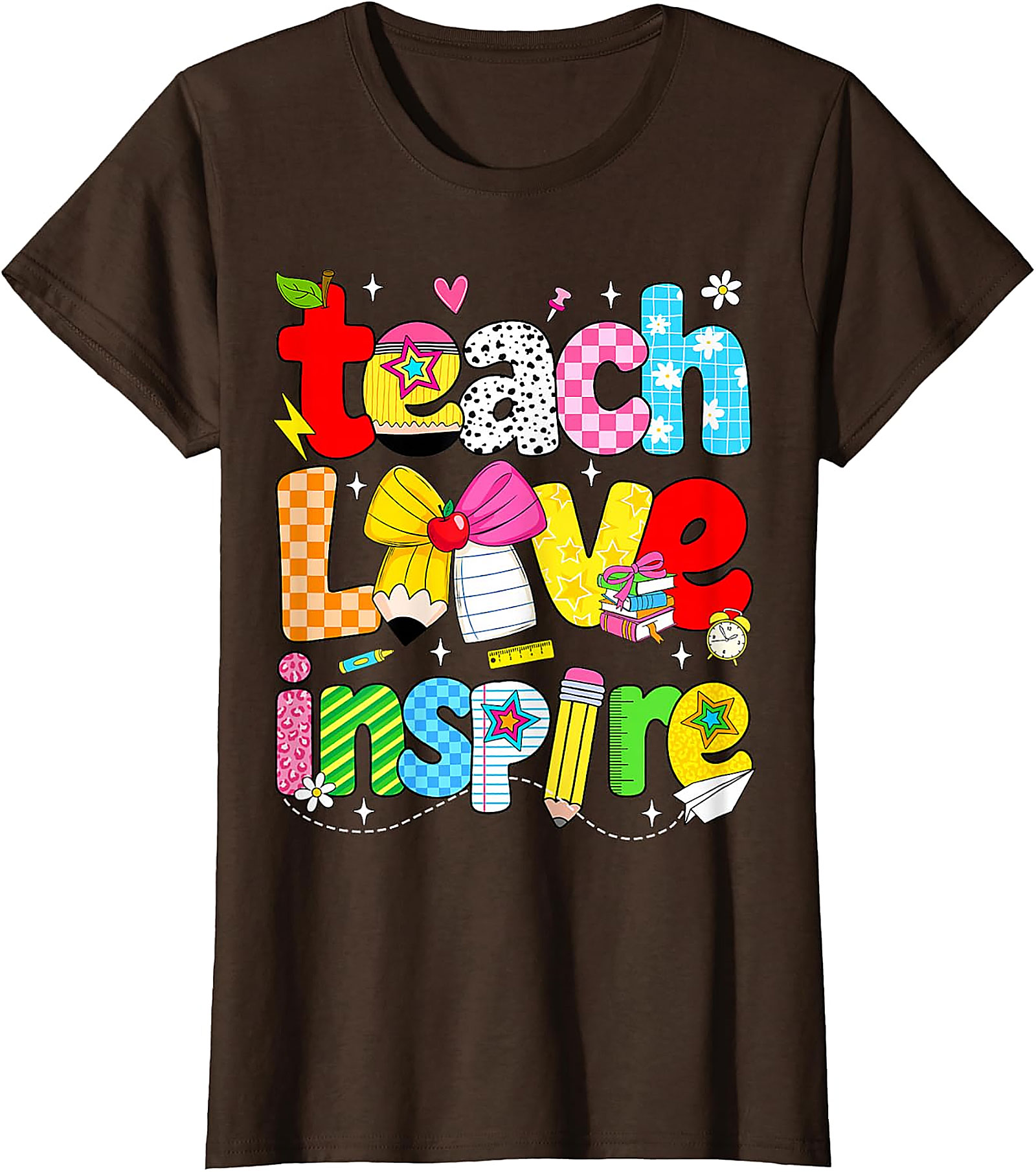 Teach Love Inspire Teacher T-Shirt | Back to School Tee
