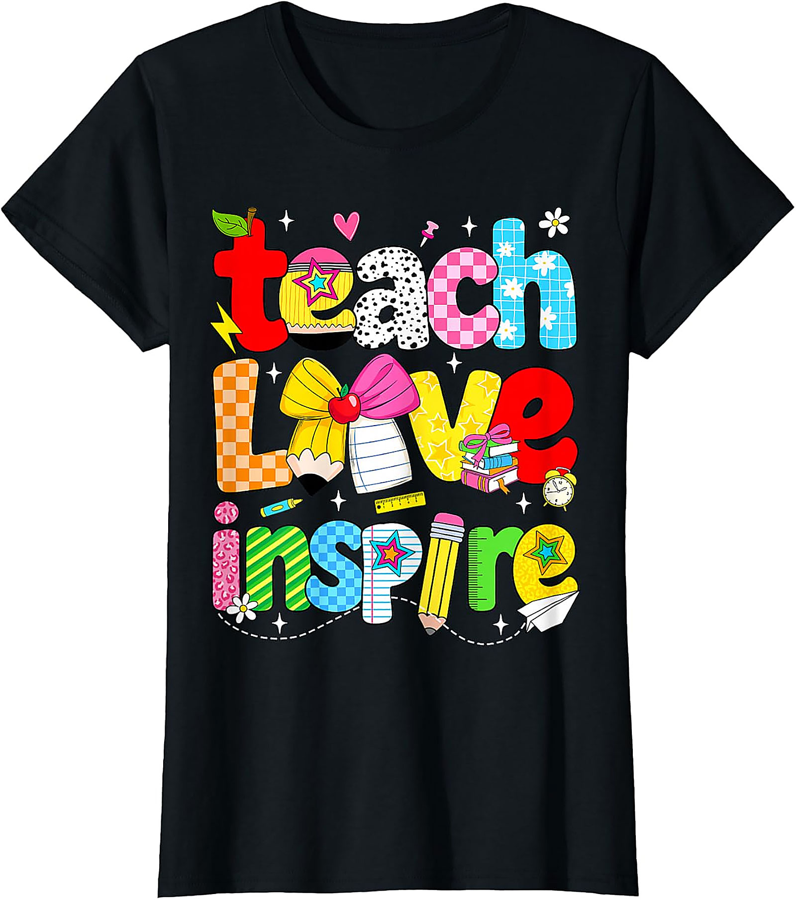 Teach Love Inspire Teacher T-Shirt | Back to School Tee