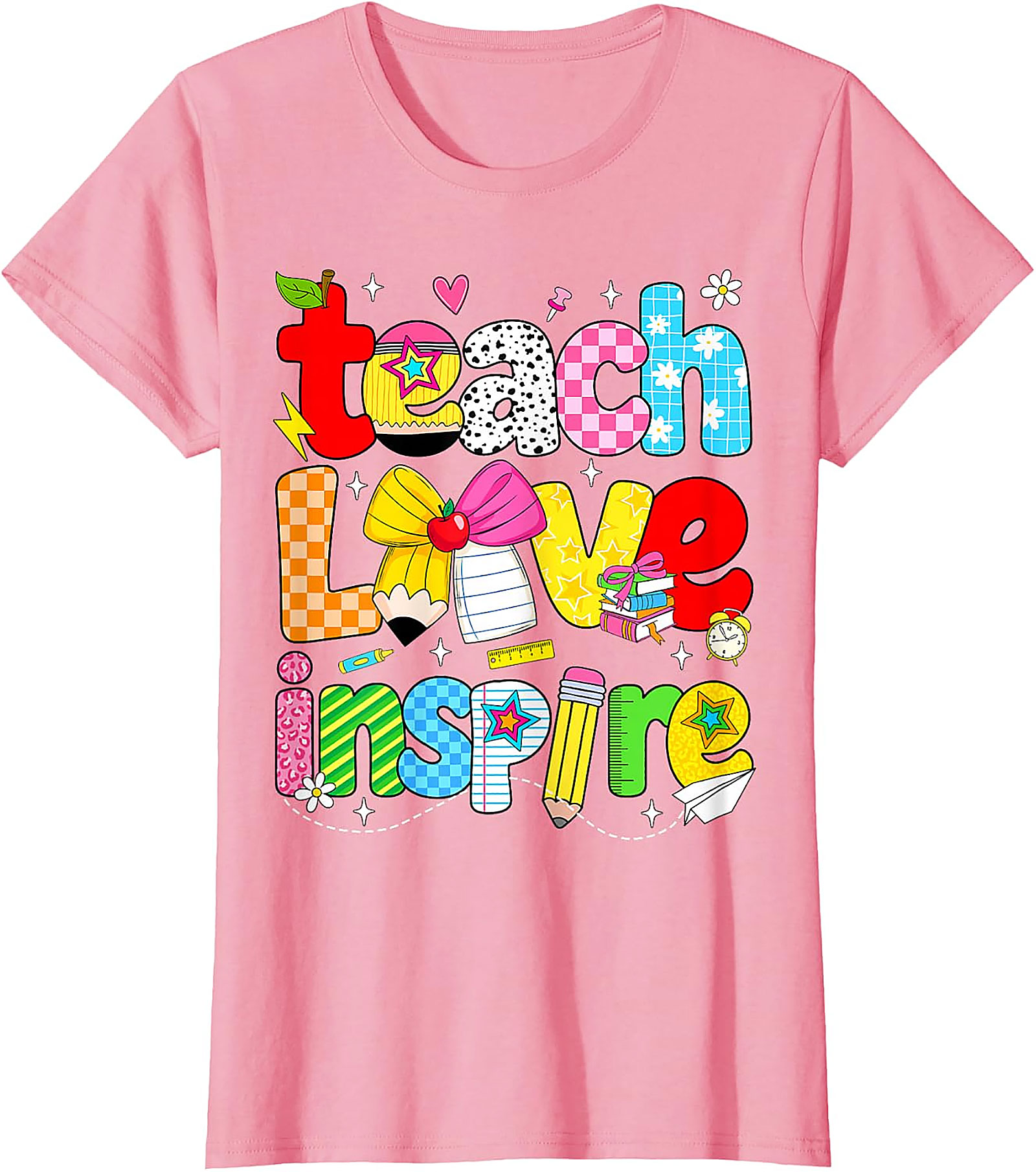 Teach Love Inspire Teacher T-Shirt | Back to School Tee