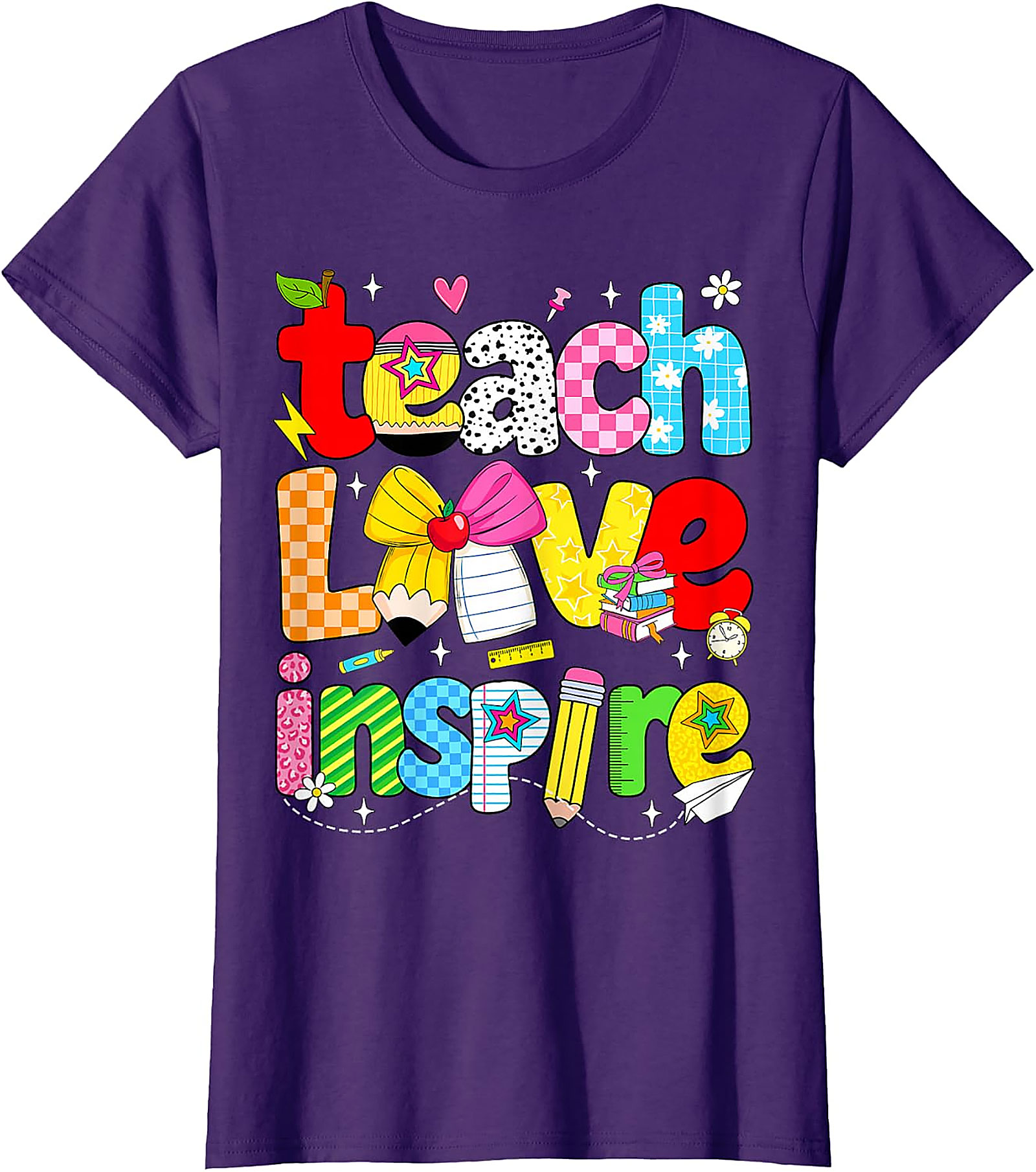 Teach Love Inspire Teacher T-Shirt | Back to School Tee