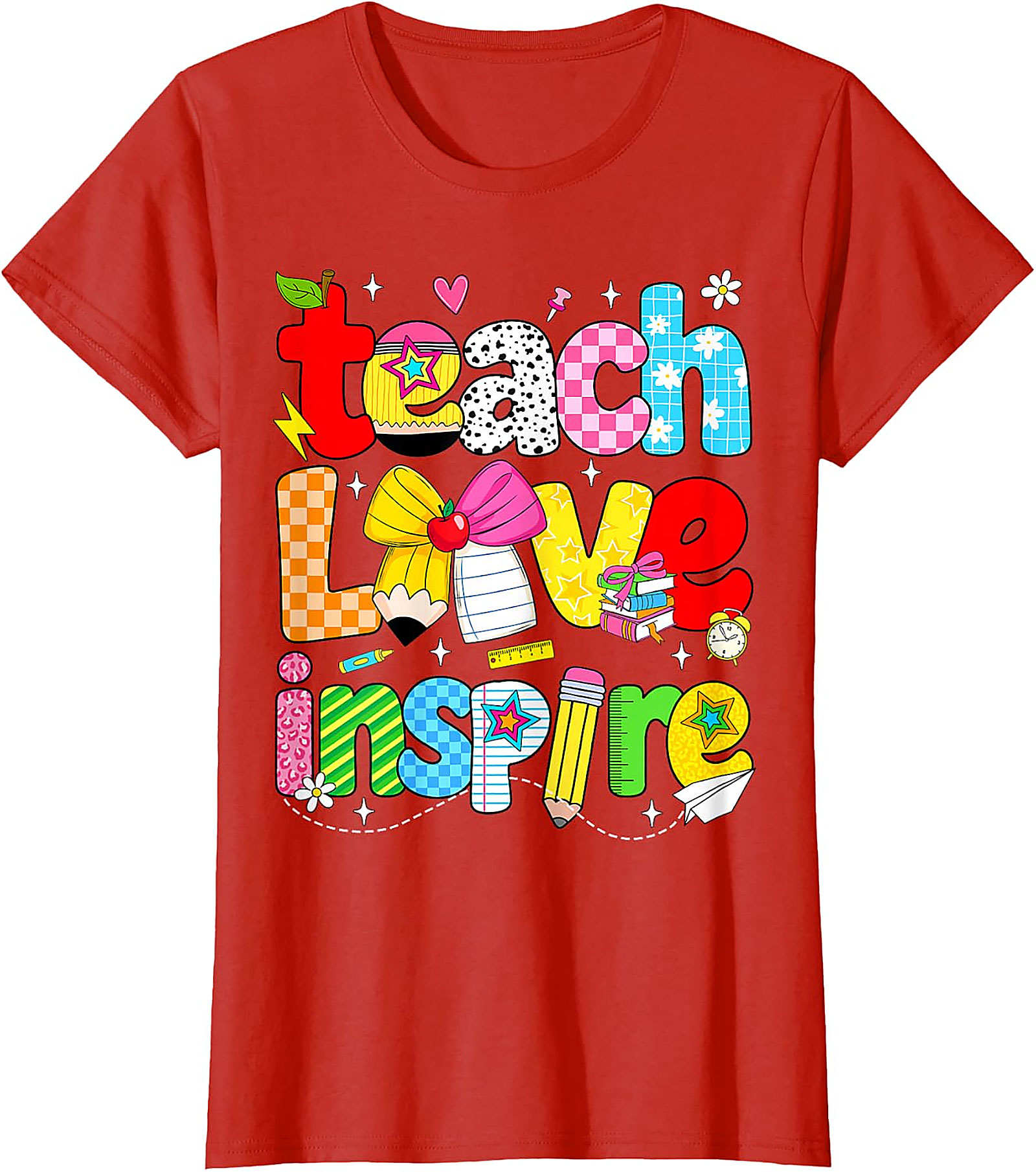 Teach Love Inspire Teacher T-Shirt | Back to School Tee