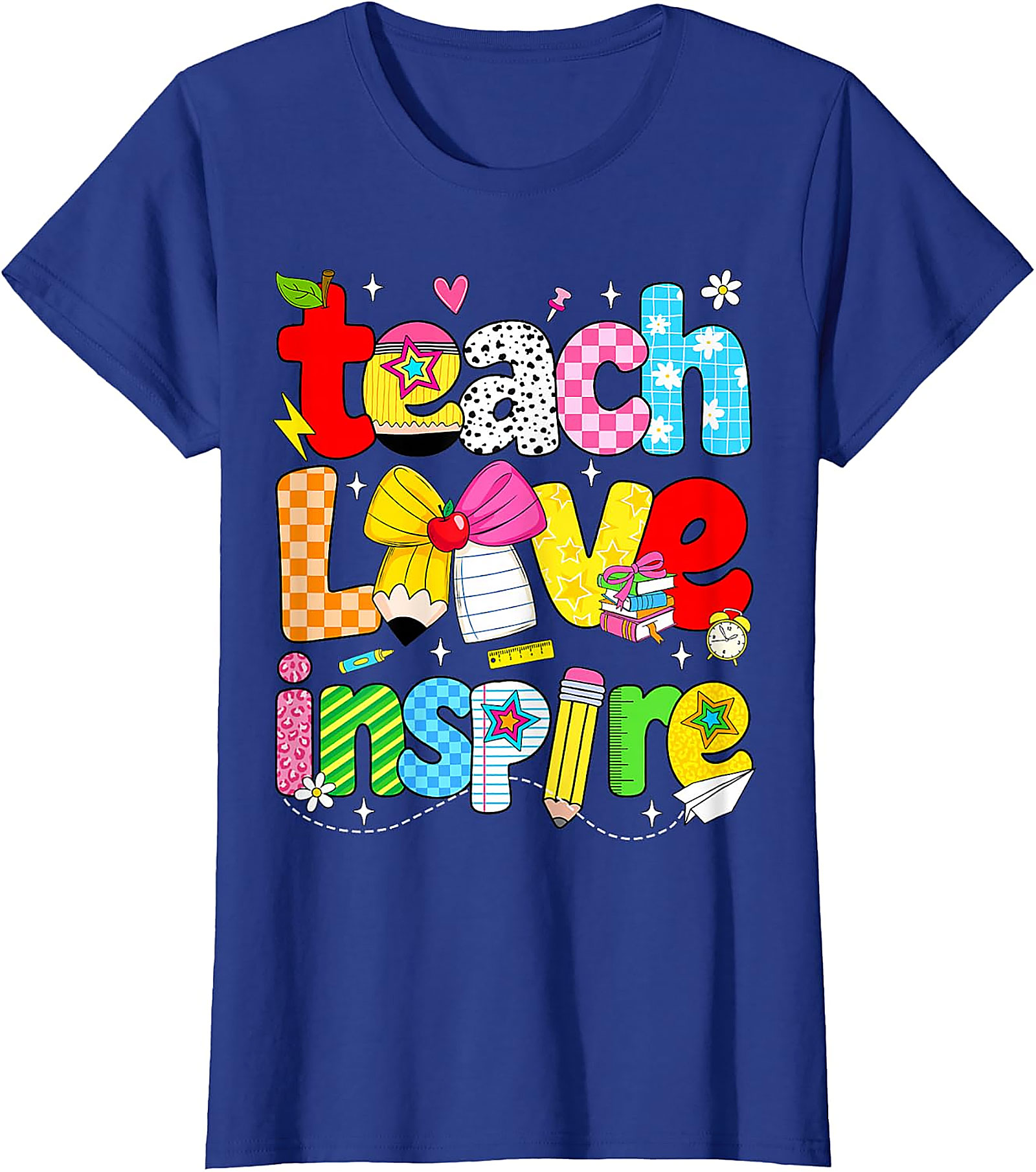 Teach Love Inspire Teacher T-Shirt | Back to School Tee