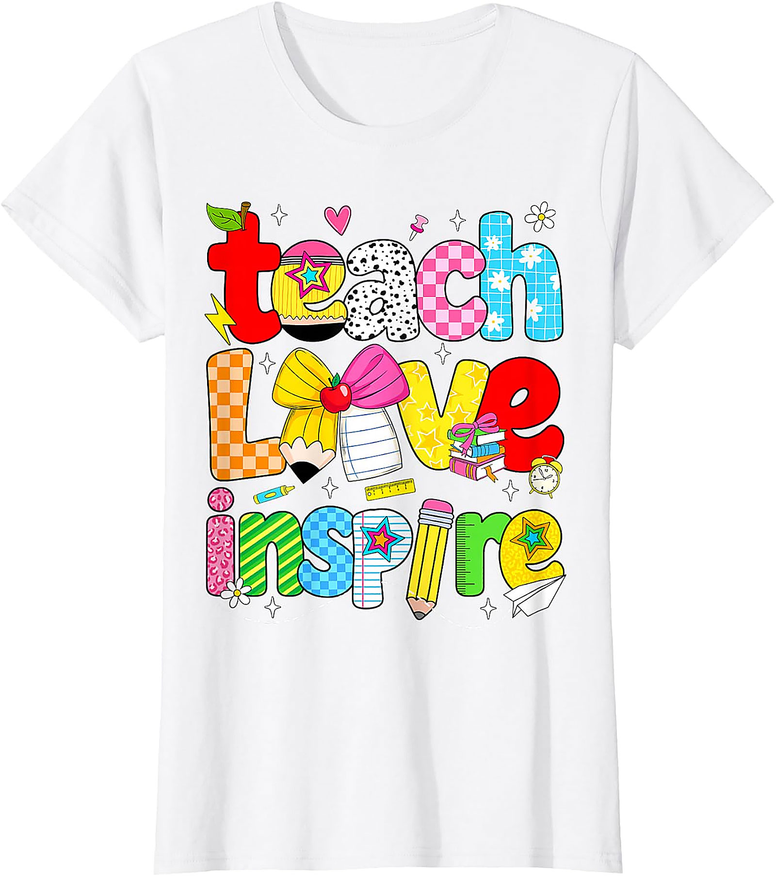 Teach Love Inspire Teacher T-Shirt | Back to School Tee