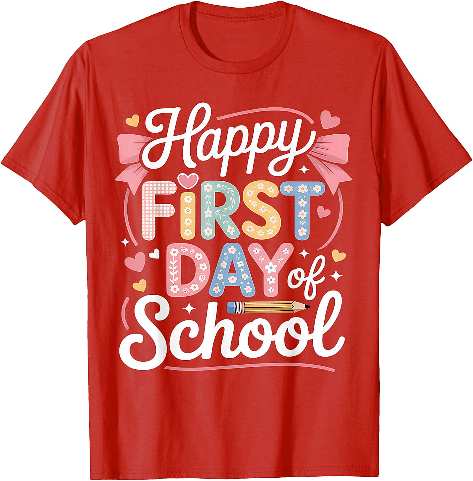 Happy First Day of School T-Shirt | Cute Teacher & Kids Tee