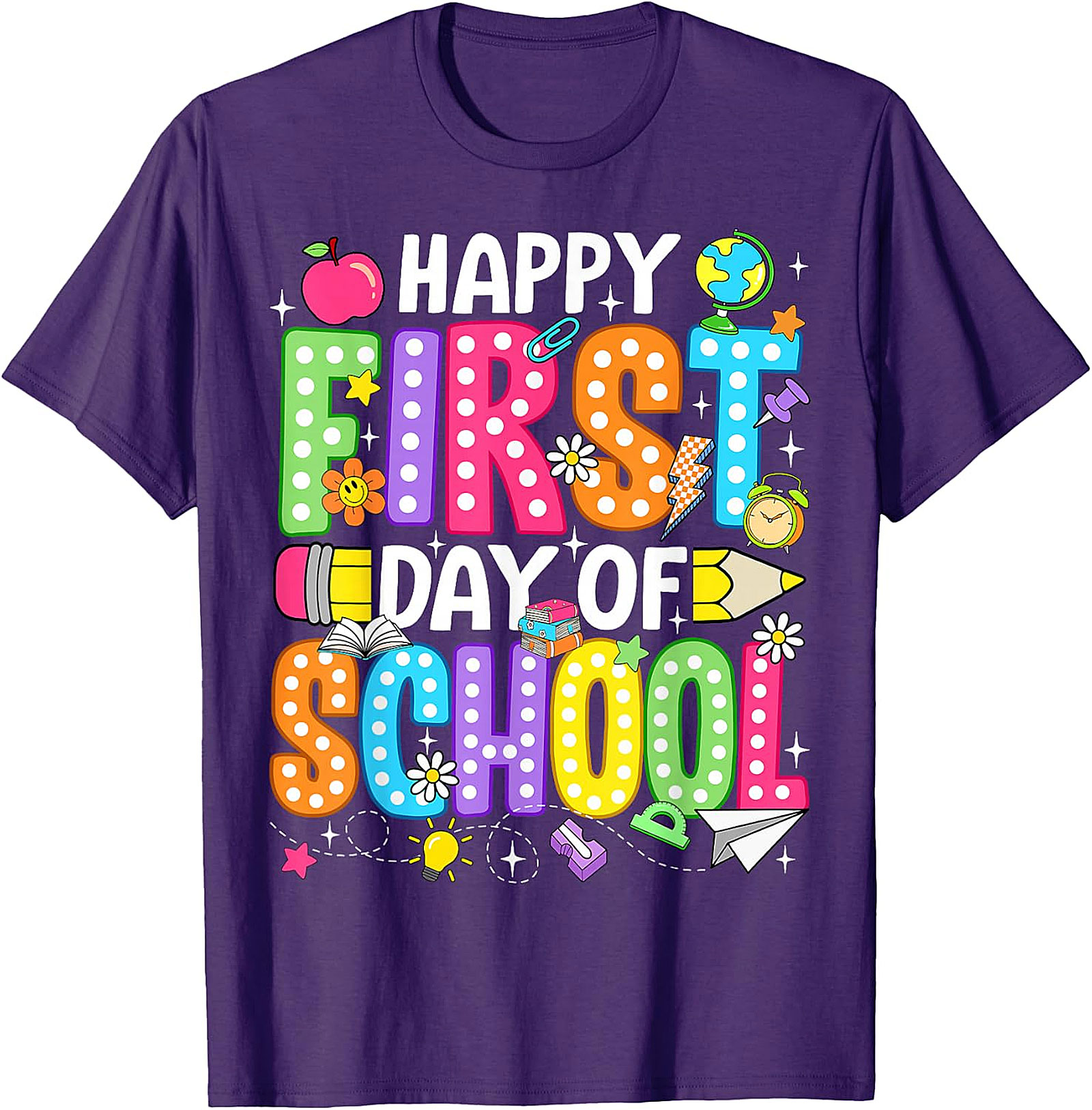 Happy First Day of School T-Shirt | Teacher & Kids Tee