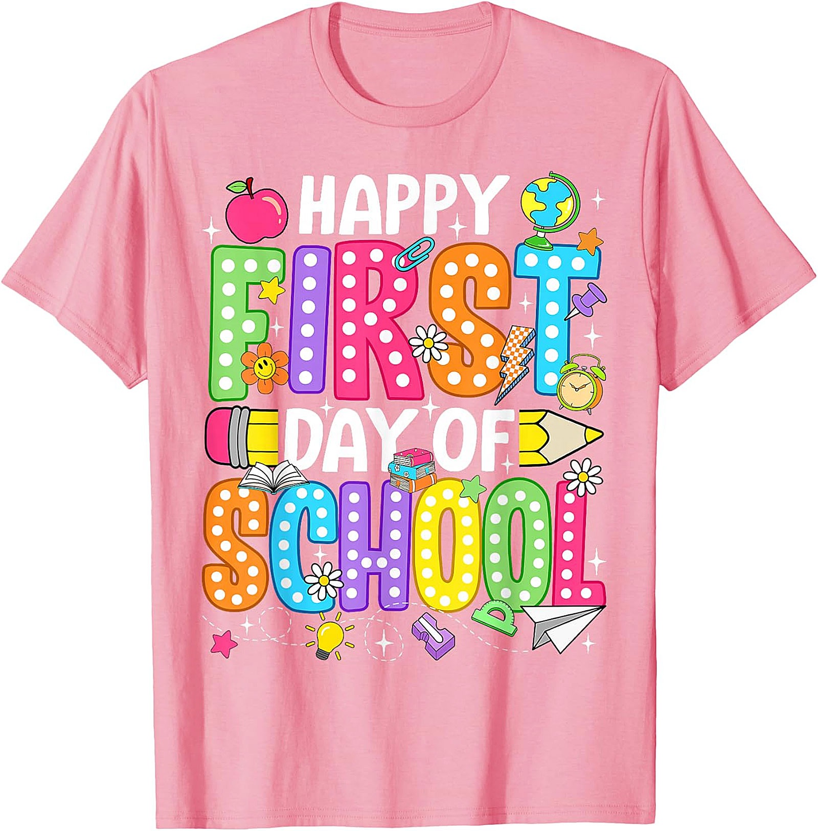 Happy First Day of School T-Shirt | Teacher & Kids Tee