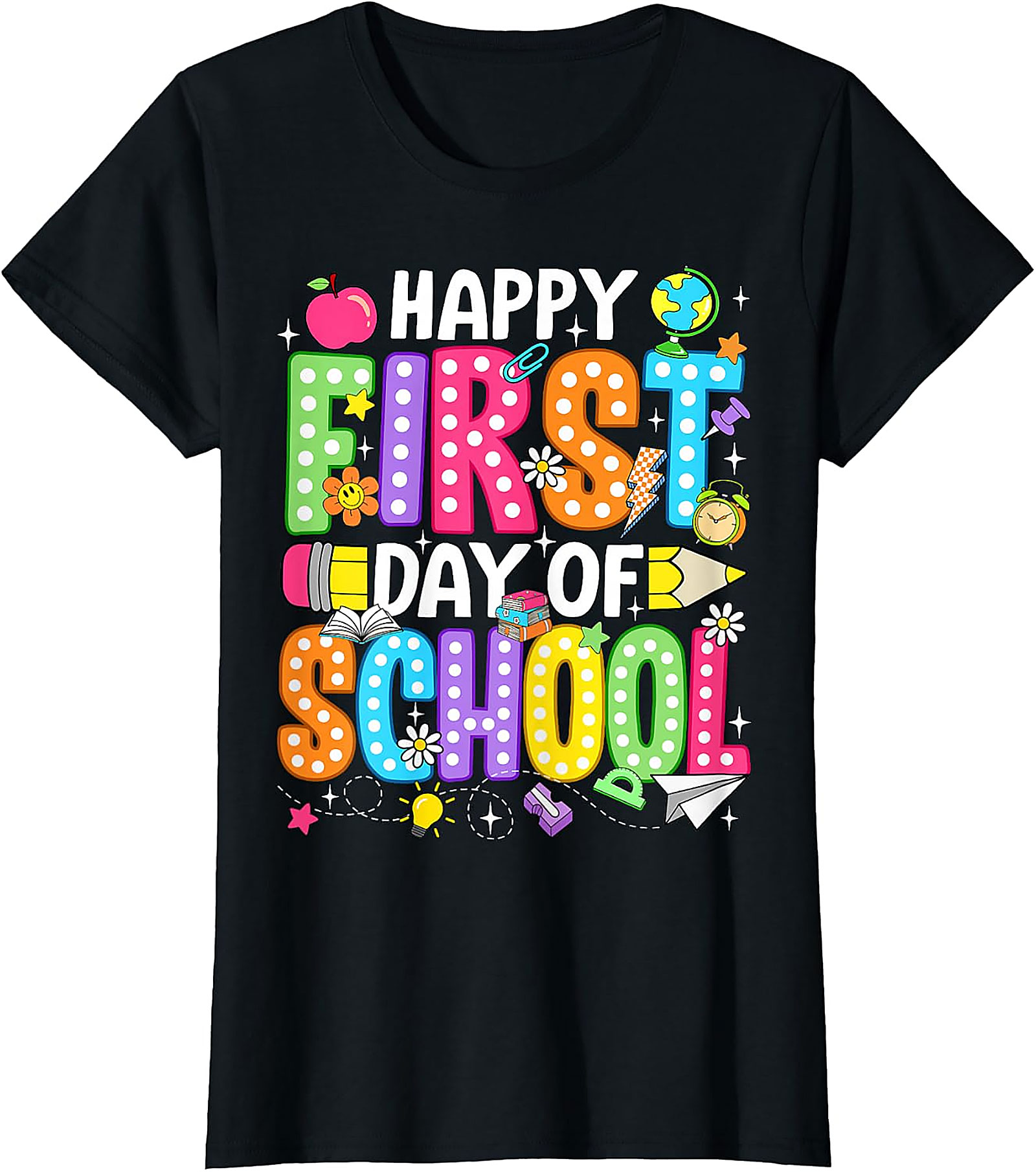 Happy First Day of School T-Shirt | Teacher & Kids Tee