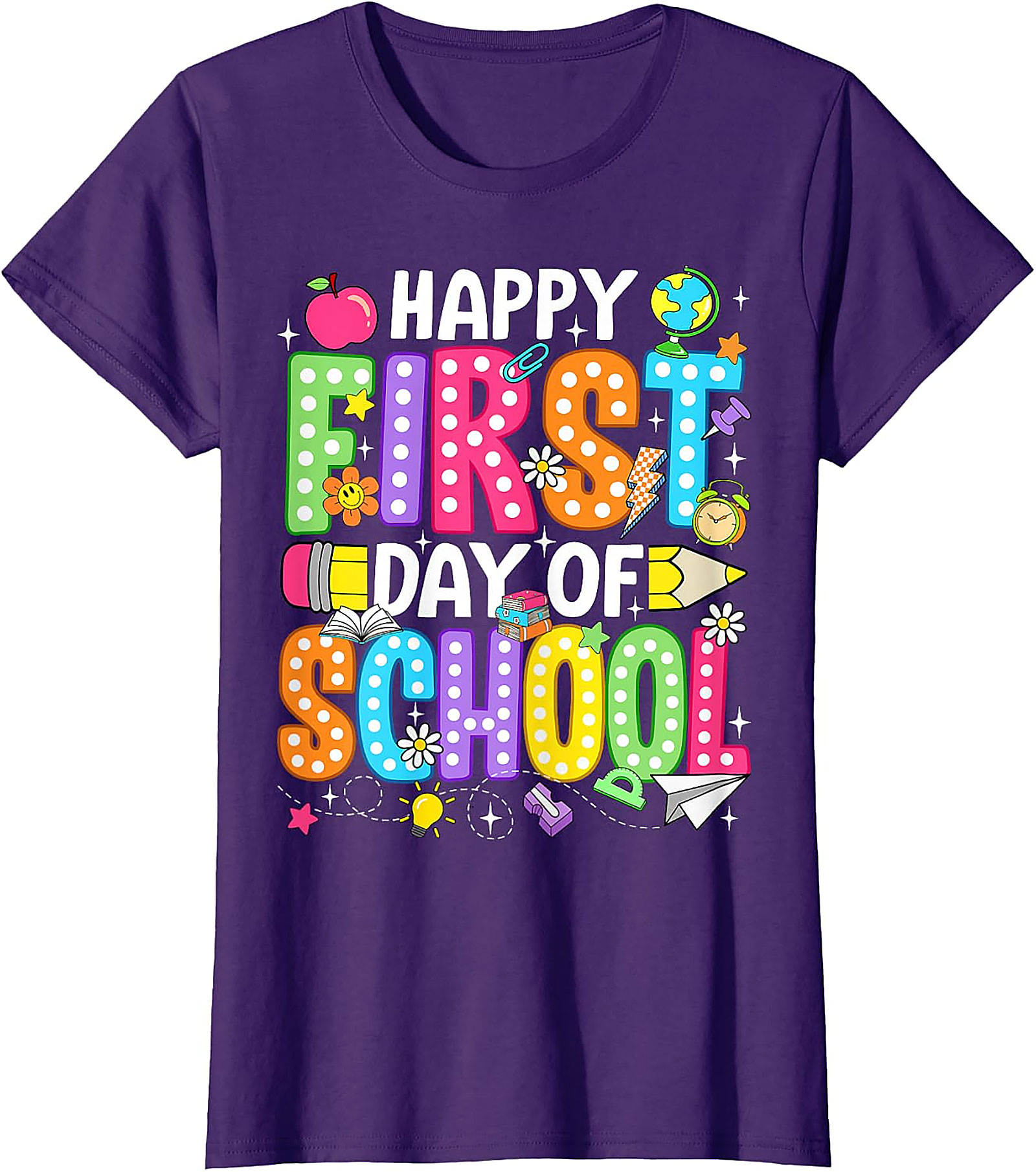 Happy First Day of School T-Shirt | Teacher & Kids Tee