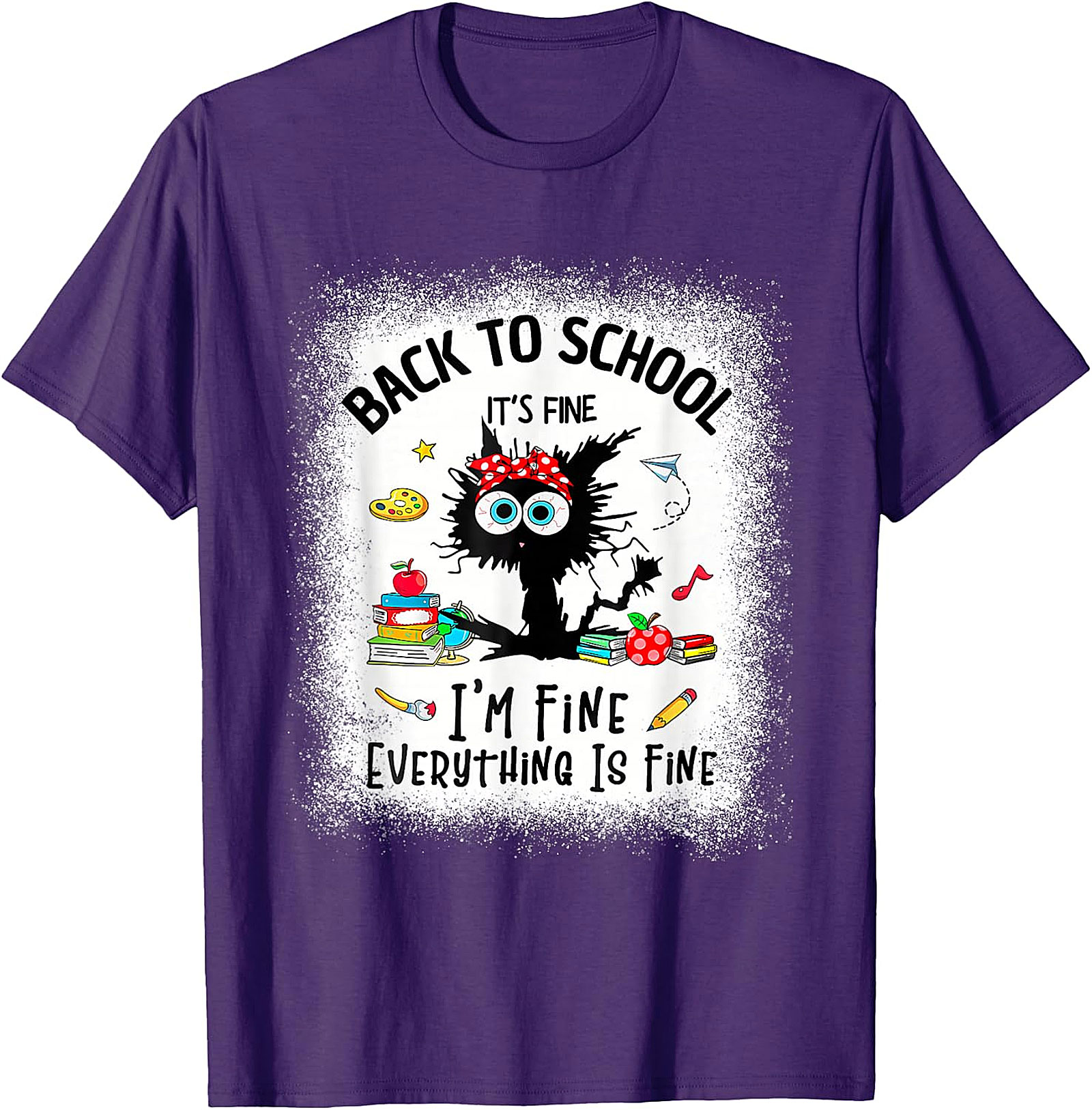 Funny Back to School Teacher Shirt | Cat Graphic Tee
