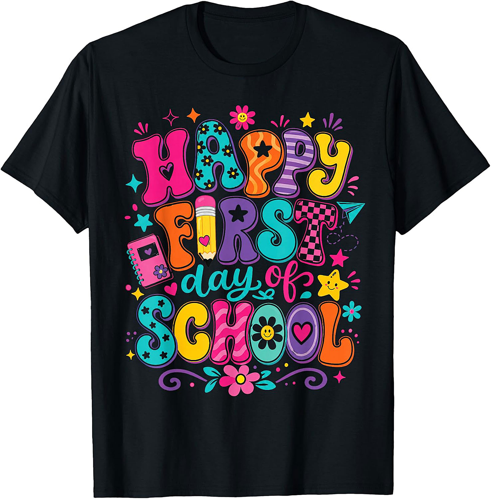 Happy First Day of School T-Shirt for Kids & Teachers