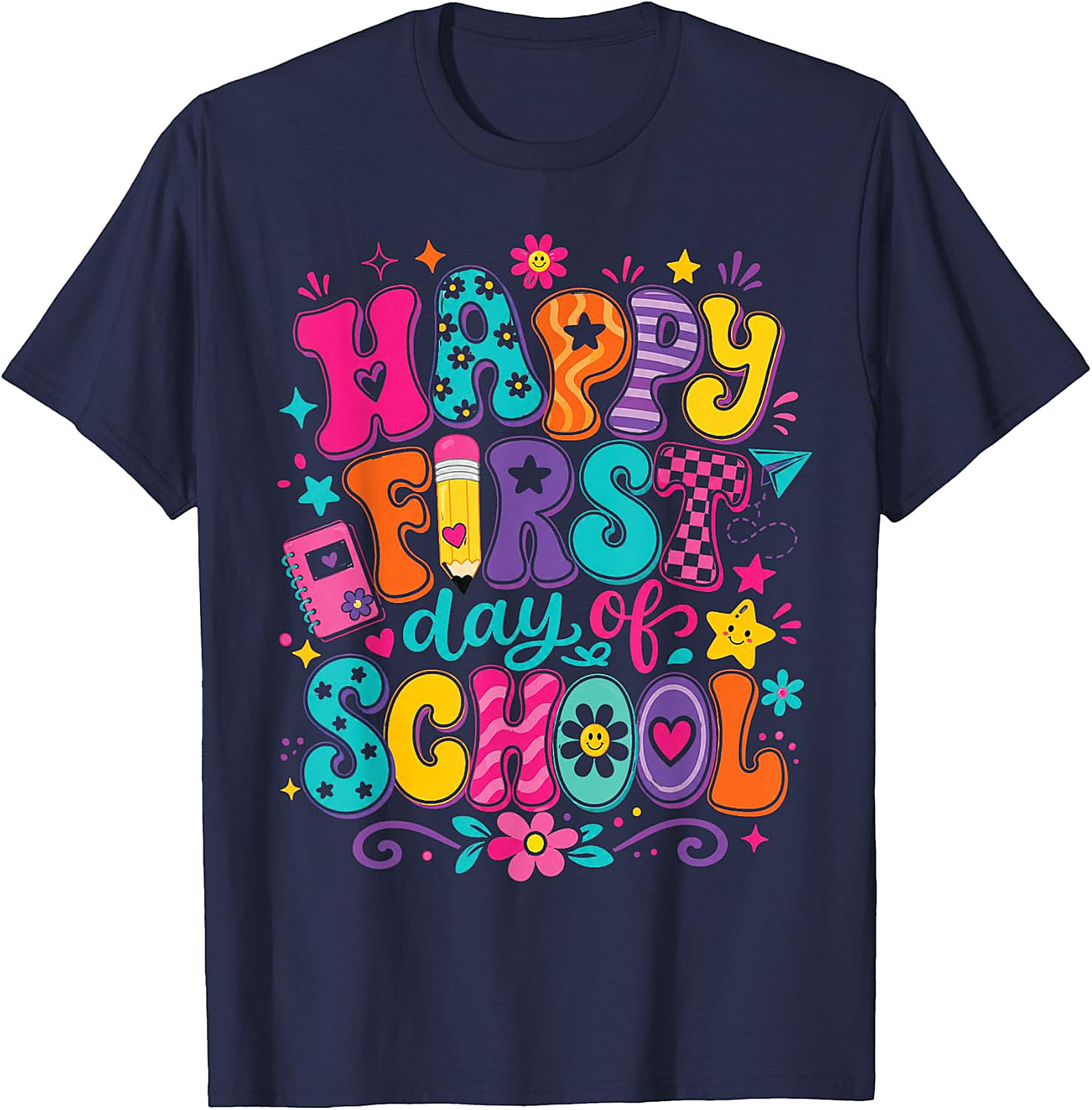 Happy First Day of School T-Shirt for Kids & Teachers