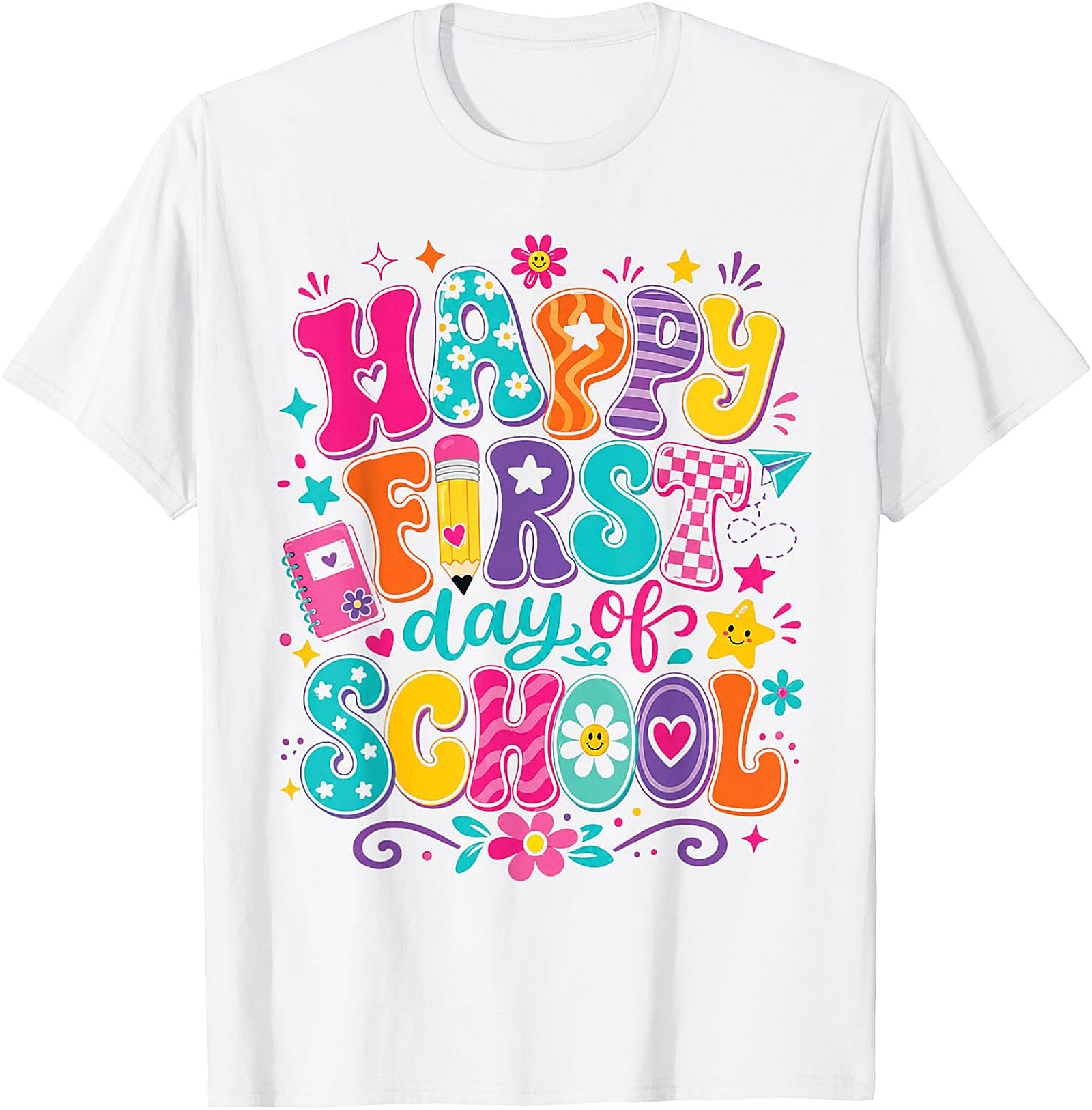 Happy First Day of School T-Shirt for Kids & Teachers