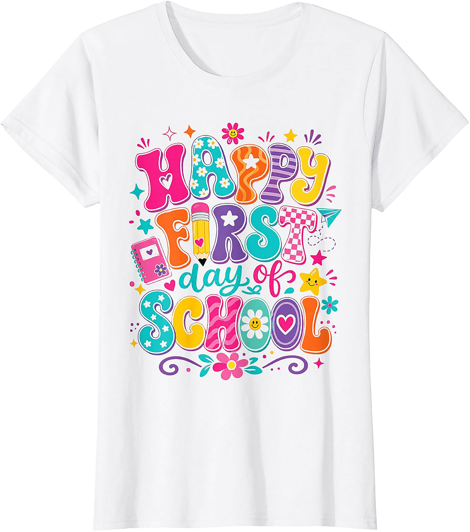 Happy First Day of School T-Shirt for Kids & Teachers
