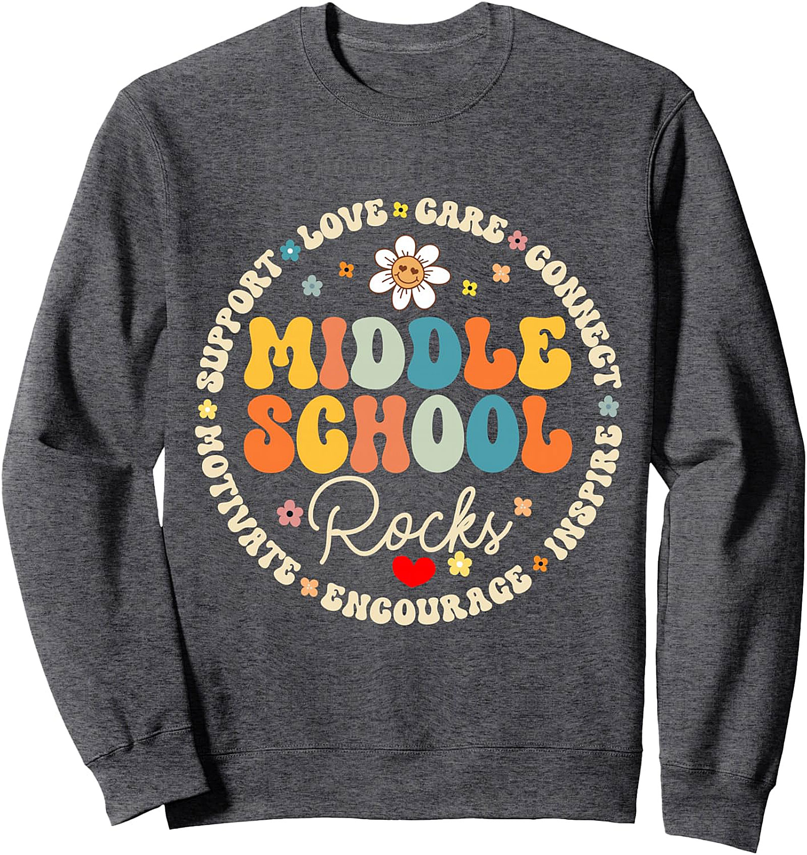 Middle School Rocks Teacher Sweatshirt | Cozy & Unique Educator Gift