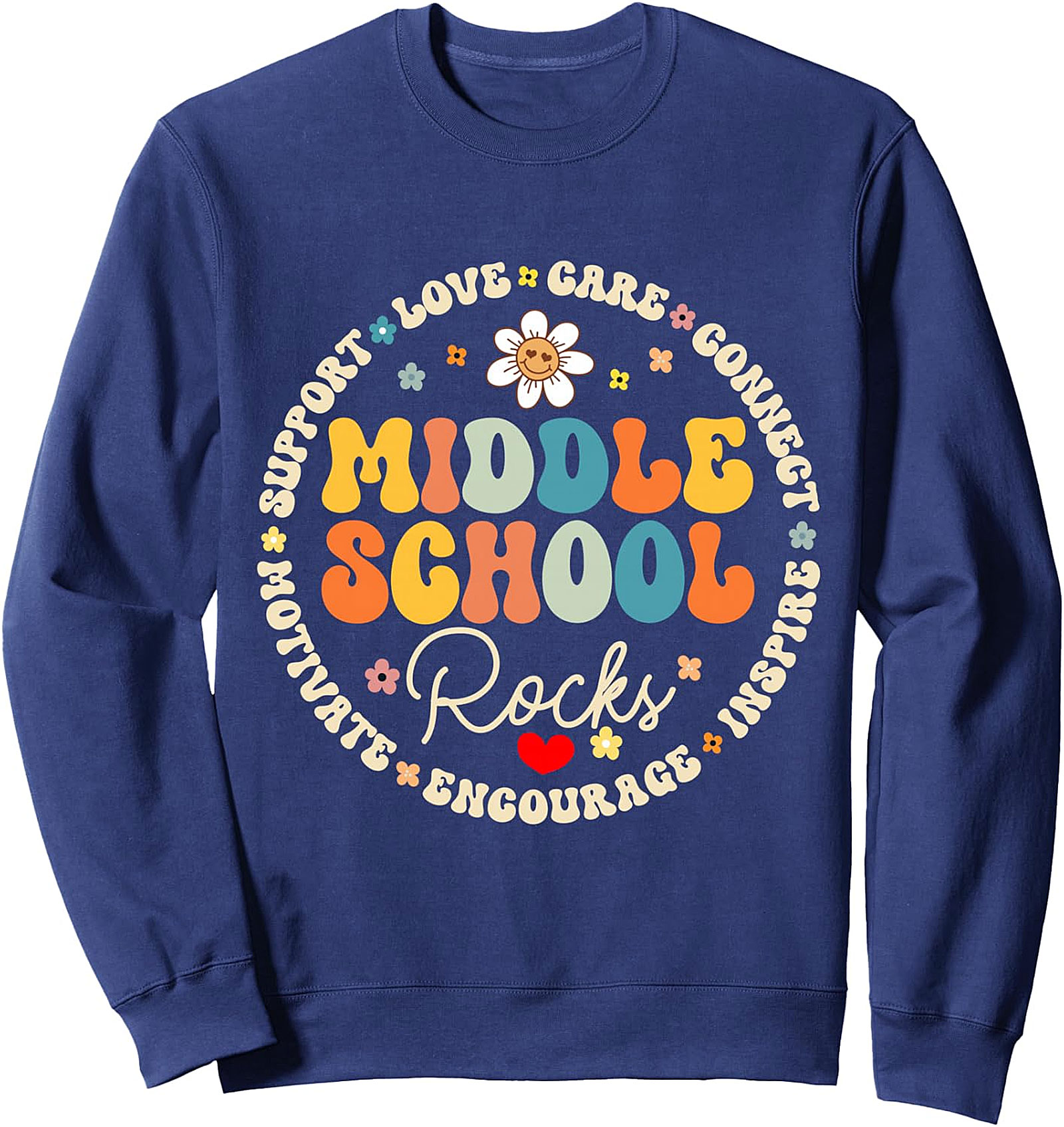 Middle School Rocks Teacher Sweatshirt | Cozy & Unique Educator Gift