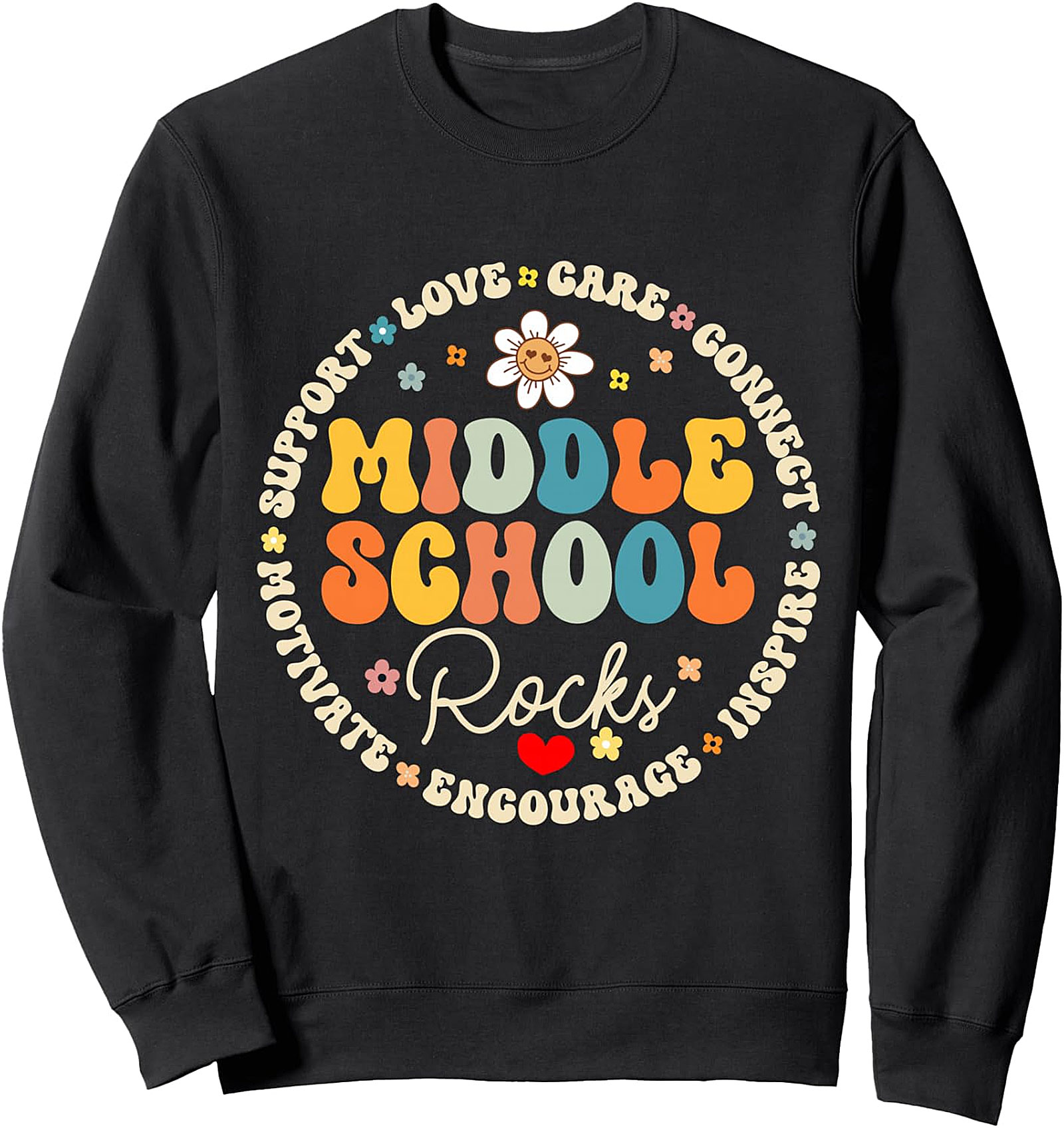 Middle School Rocks Teacher Sweatshirt | Cozy & Unique Educator Gift