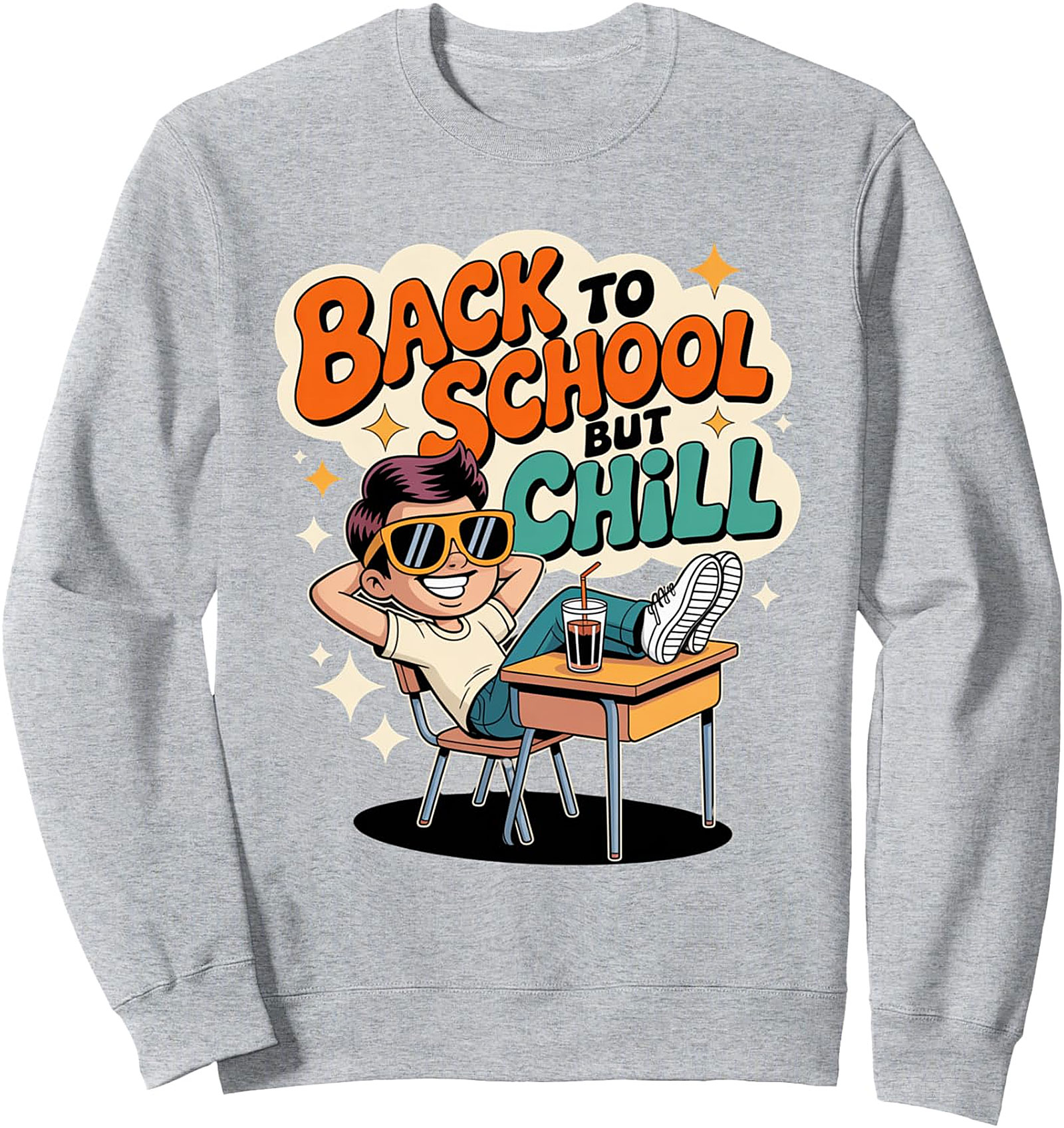 Back to School But Chill Retro Sweatshirt | Cozy & Fun