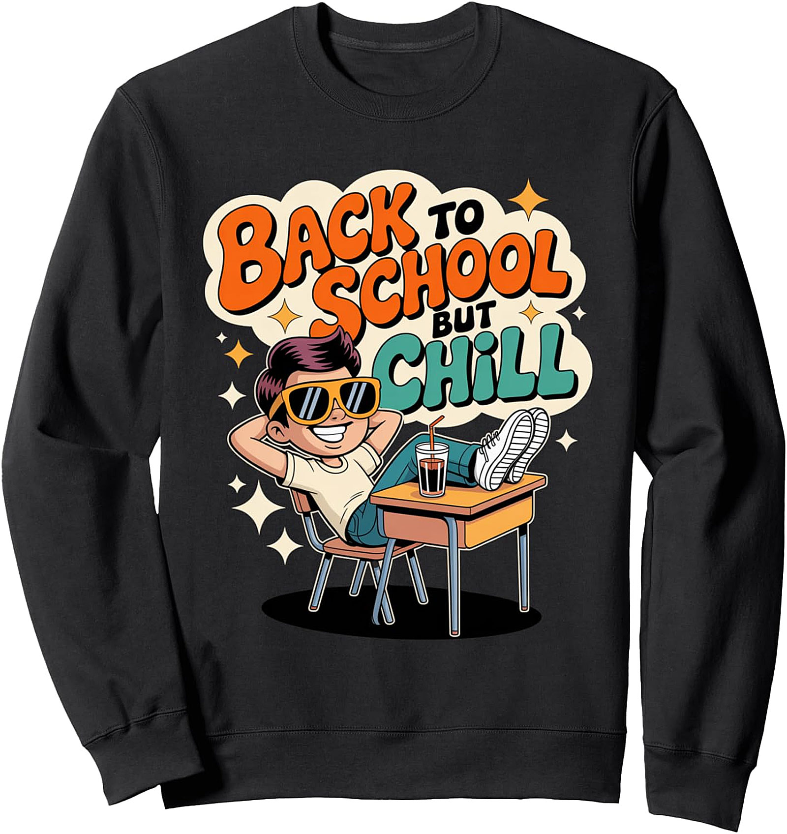 Back to School But Chill Retro Sweatshirt | Cozy & Fun