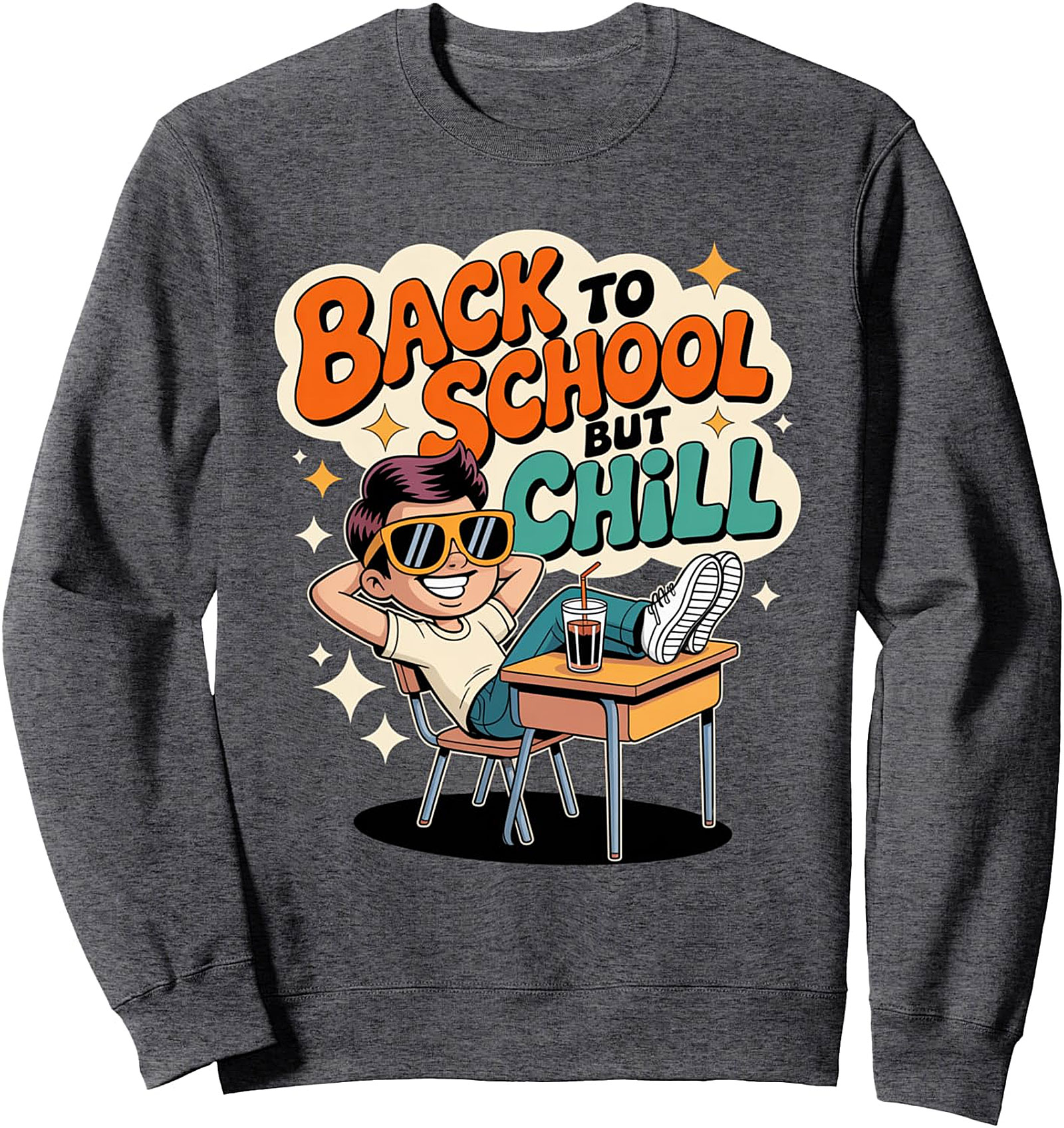 Back to School But Chill Retro Sweatshirt | Cozy & Fun