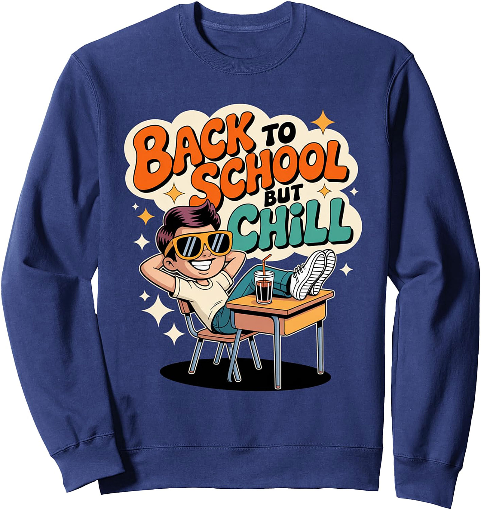 Back to School But Chill Retro Sweatshirt | Cozy & Fun