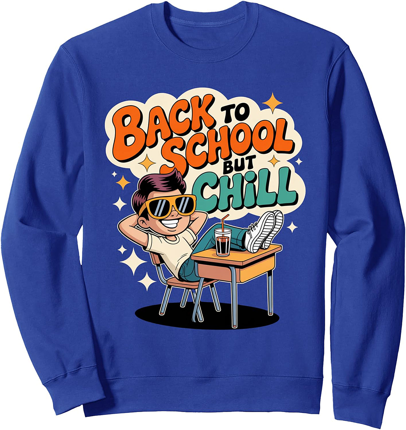 Back to School But Chill Retro Sweatshirt | Cozy & Fun