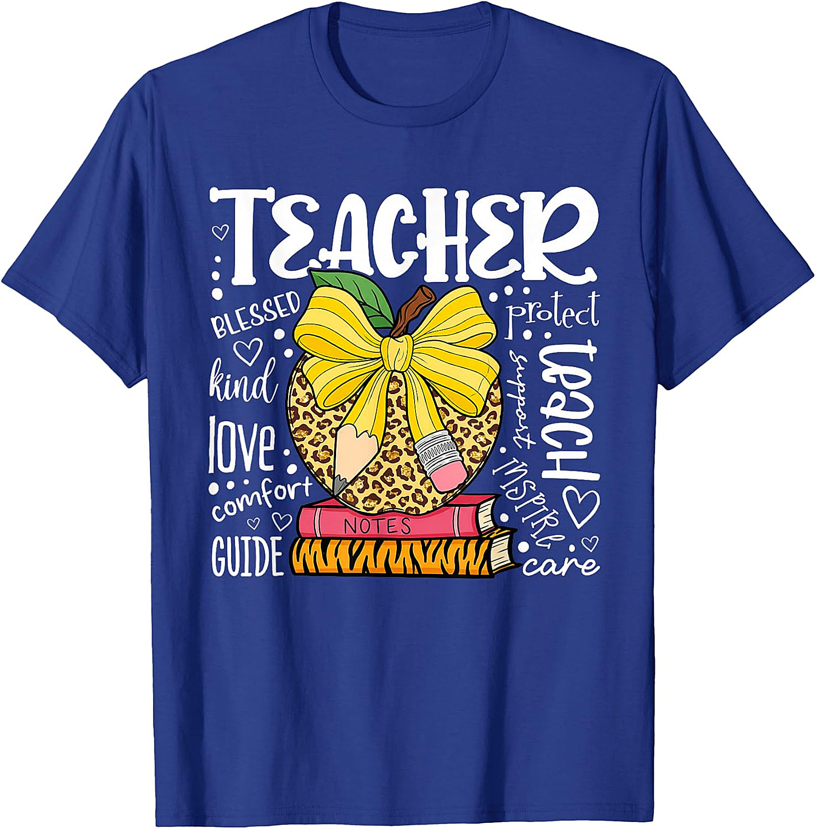 Leopard Apple Teacher T-Shirt | Back to School Gift Tee