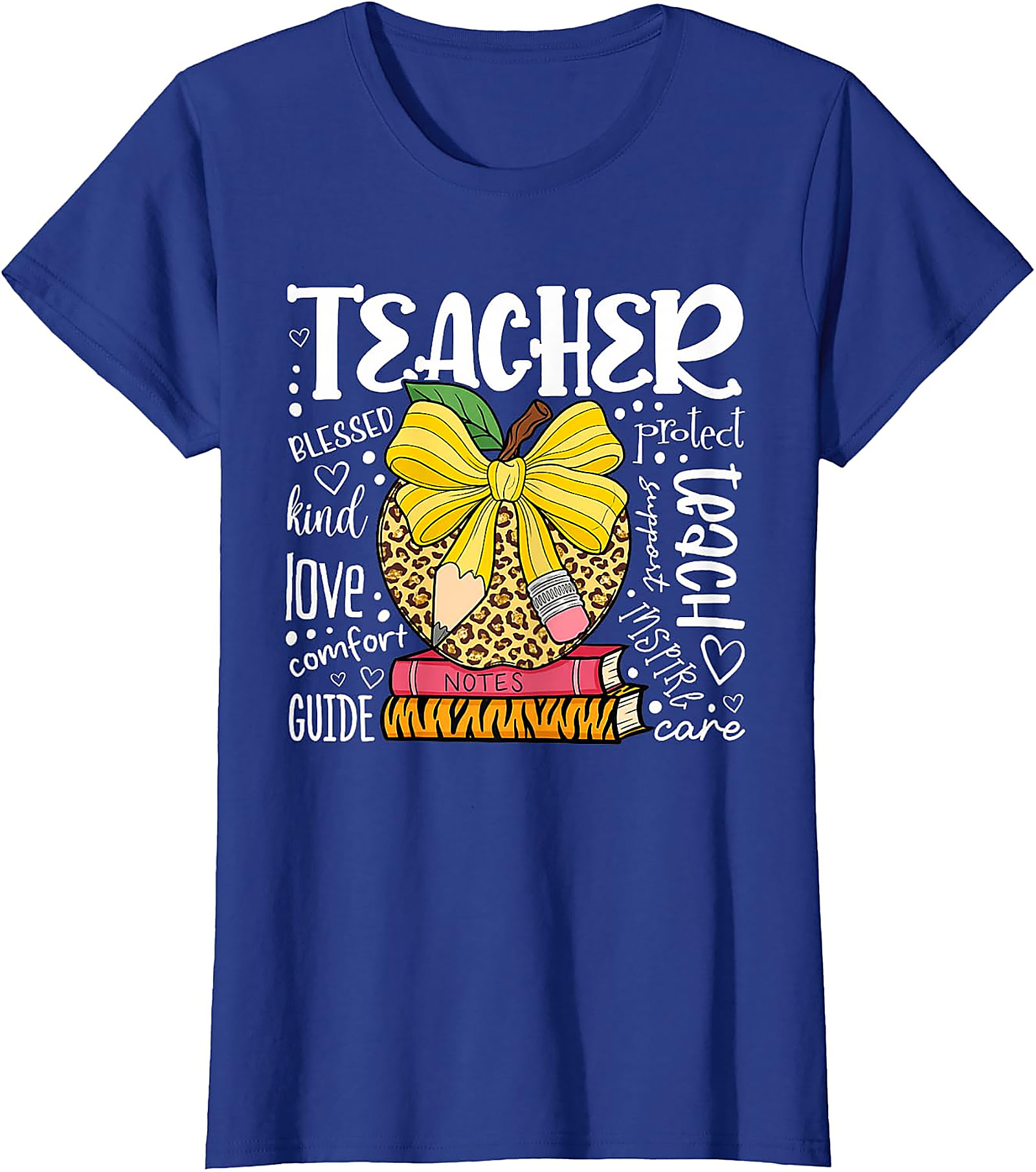 Leopard Apple Teacher T-Shirt | Back to School Gift Tee