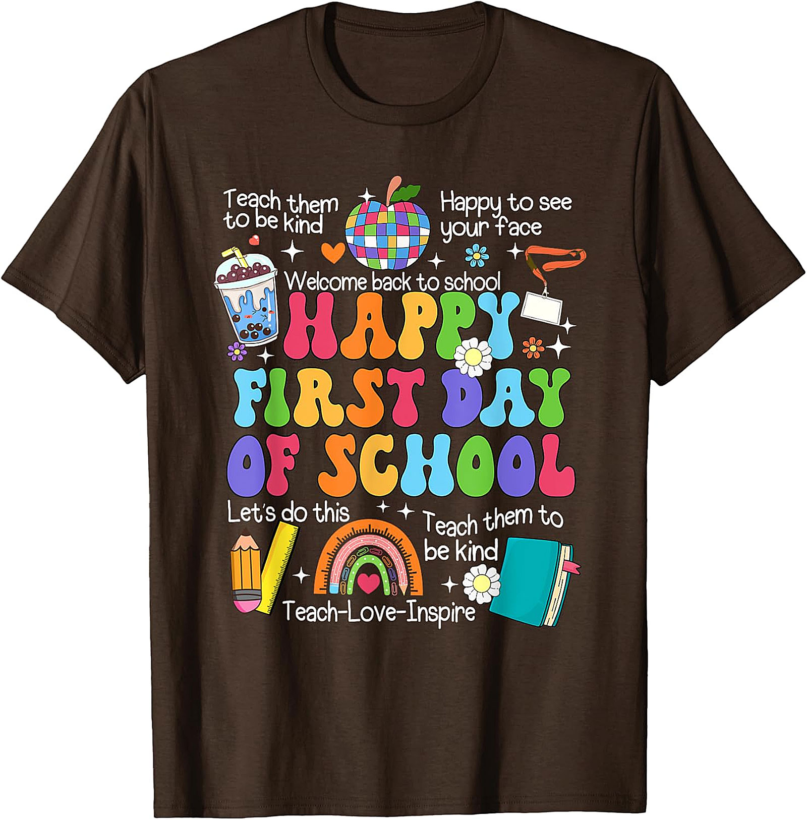 Happy First Day of School Teacher T-Shirt | Retro Tee