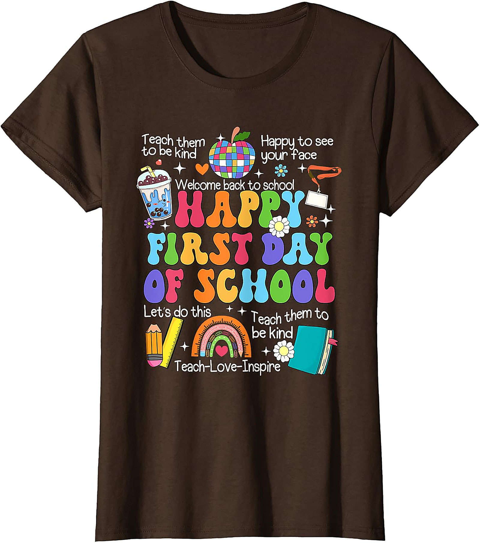 Happy First Day of School Teacher T-Shirt | Retro Tee