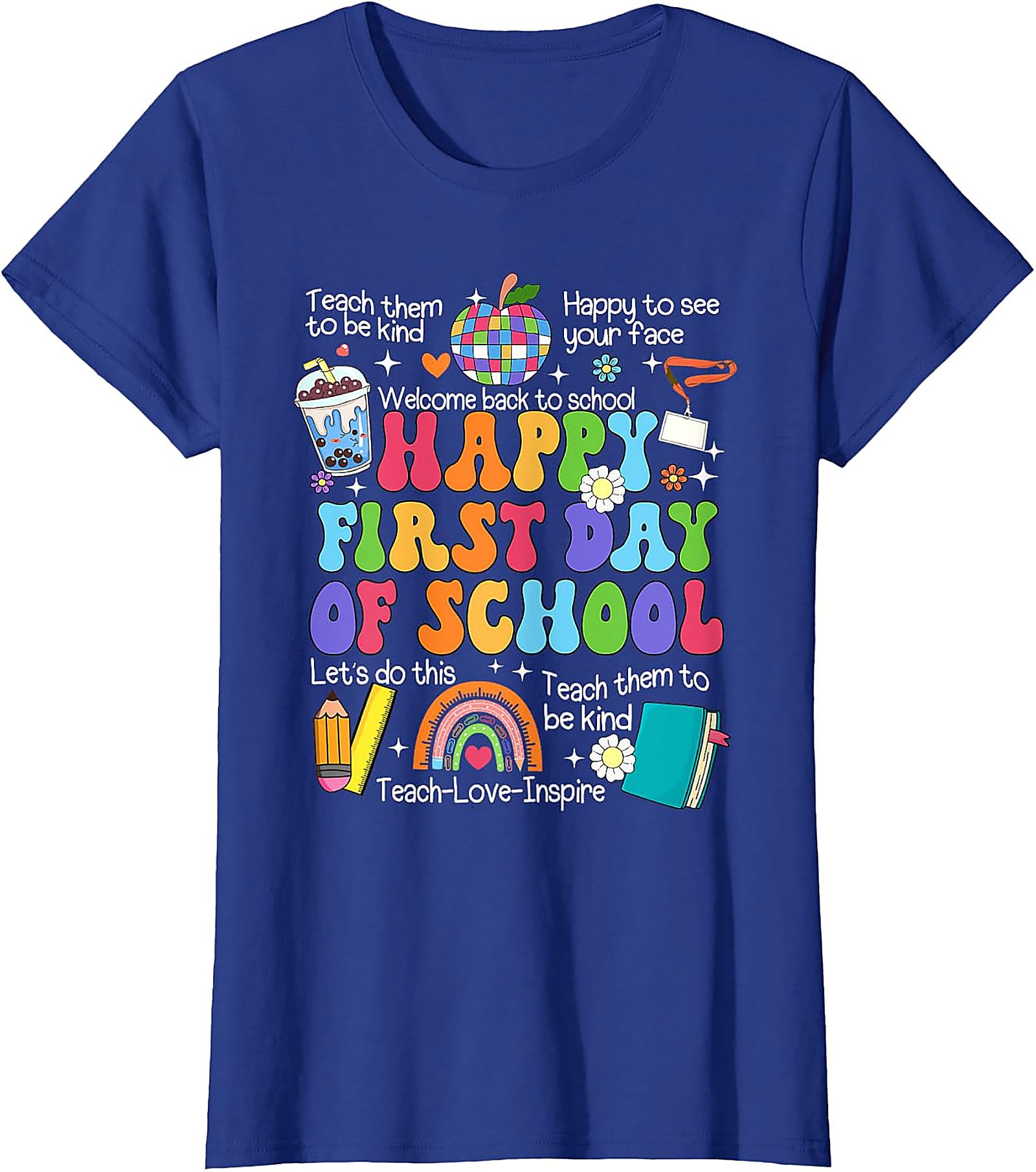 Happy First Day of School Teacher T-Shirt | Retro Tee