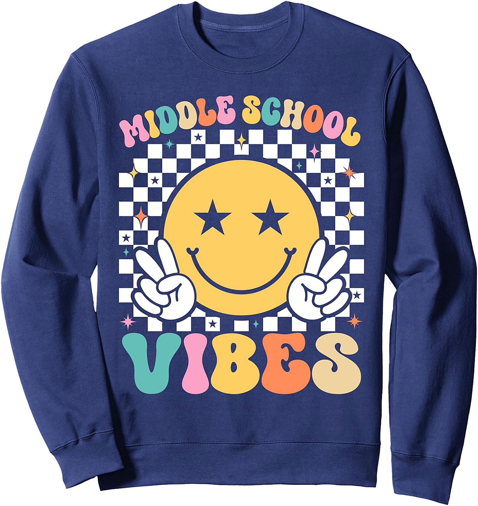Middle School Vibes Sweatshirt - Groovy Back to School Tee