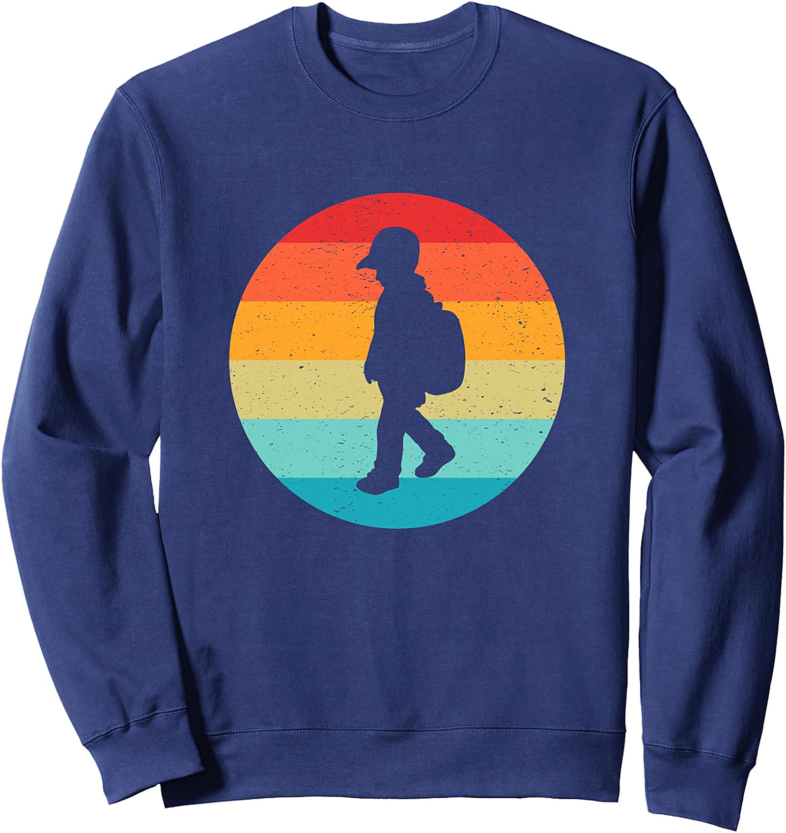 Kid Going to School Retro Sunset Sweatshirt | Cozy Pullover
