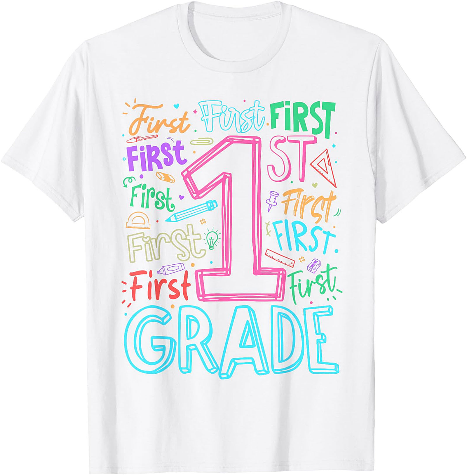1st Grade Teacher Back to School T-Shirt | Fun Graphic Tee