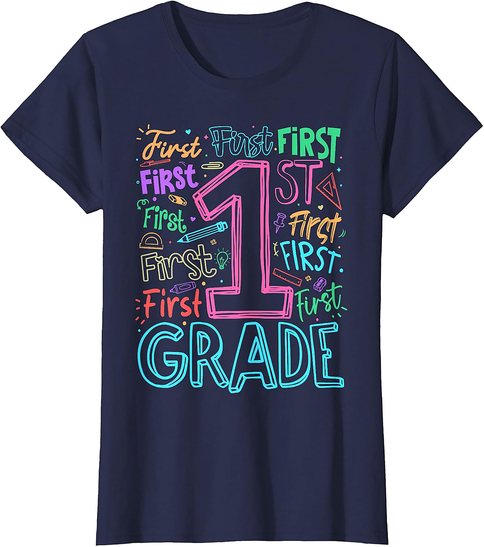 1st Grade Teacher Back to School T-Shirt | Fun Graphic Tee