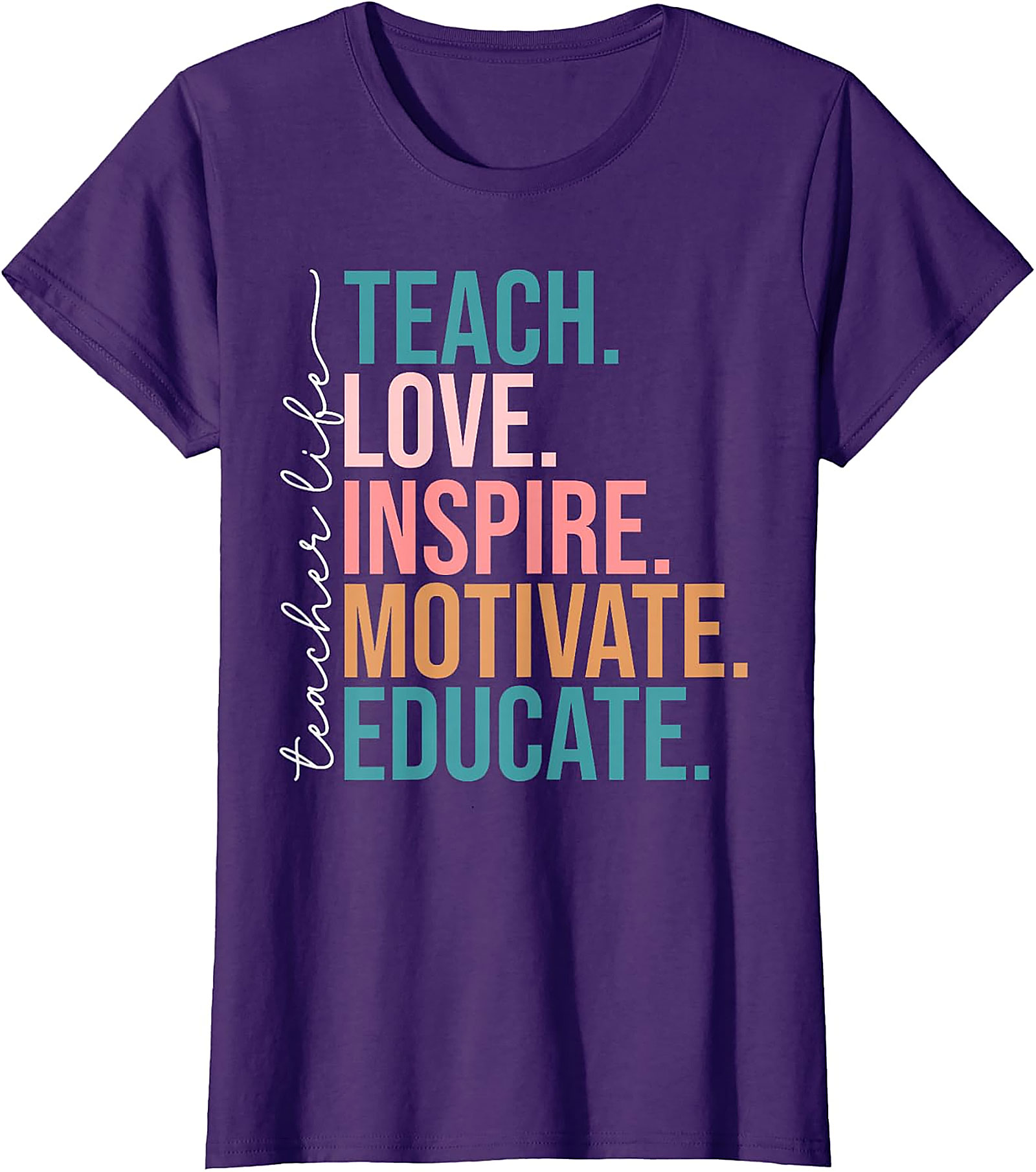Teach Love Inspire Teacher T-Shirt | Back to School Tee