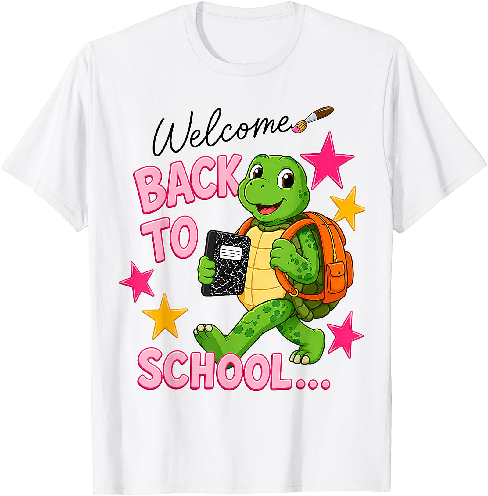 Back to School Turtle Teacher T-Shirt | Funny First Day Tee