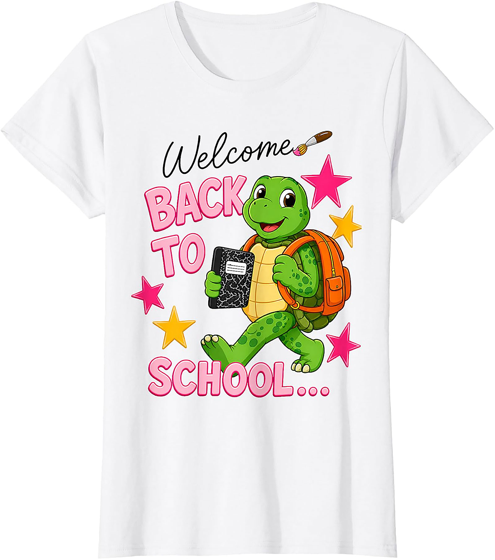 Back to School Turtle Teacher T-Shirt | Funny First Day Tee