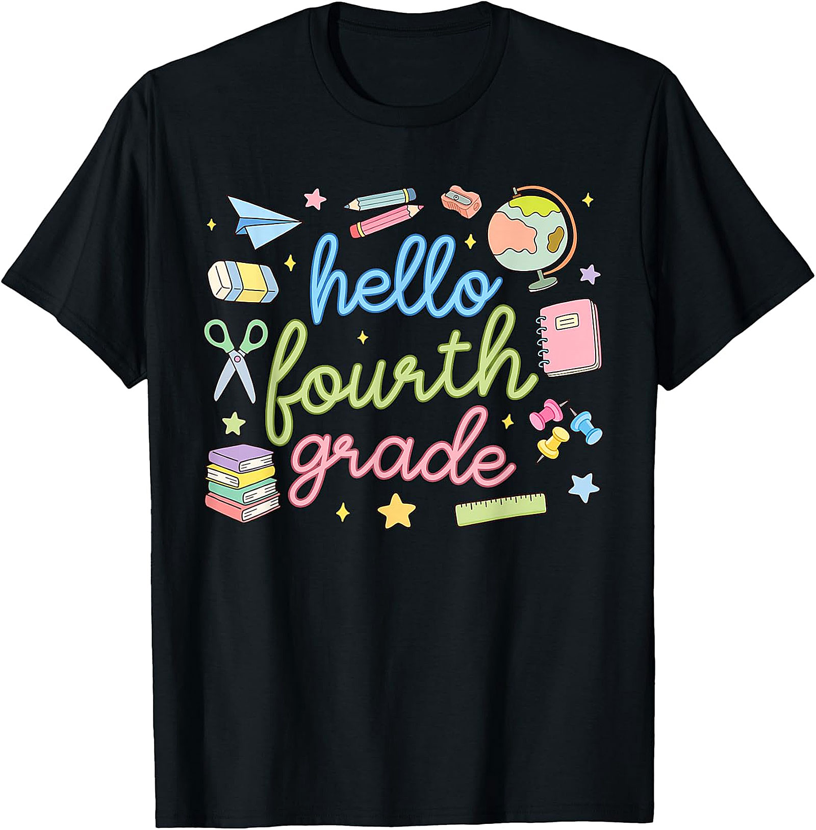 Hello Fourth Grade T-Shirt | Back to School Teacher Tee